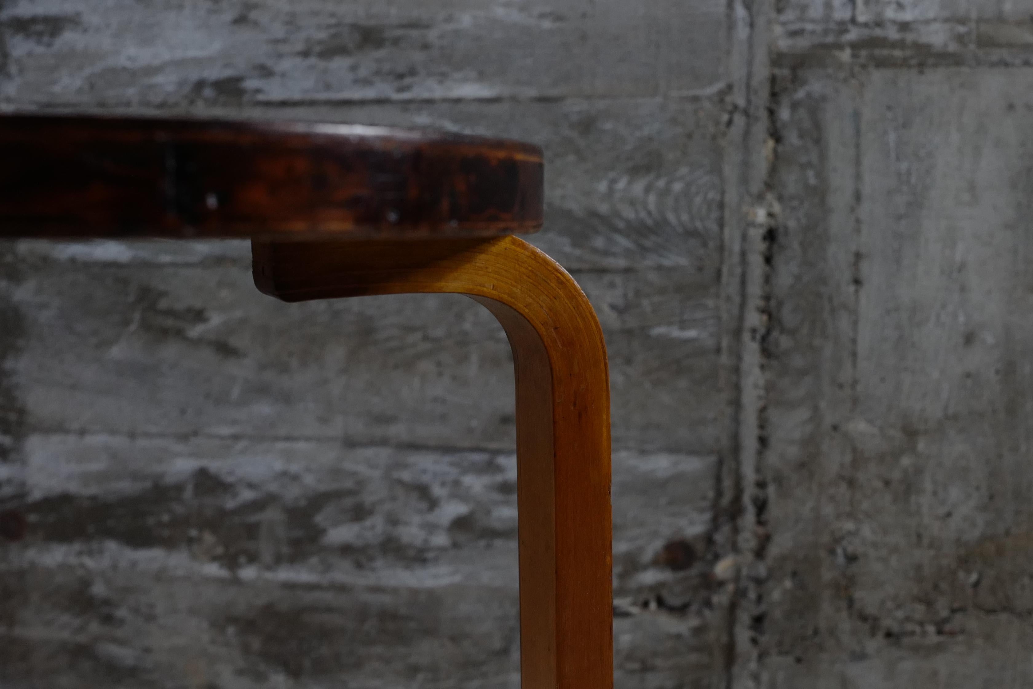 Mid-20th Century alvar aalto stool60 finmar 30's Karelian birch