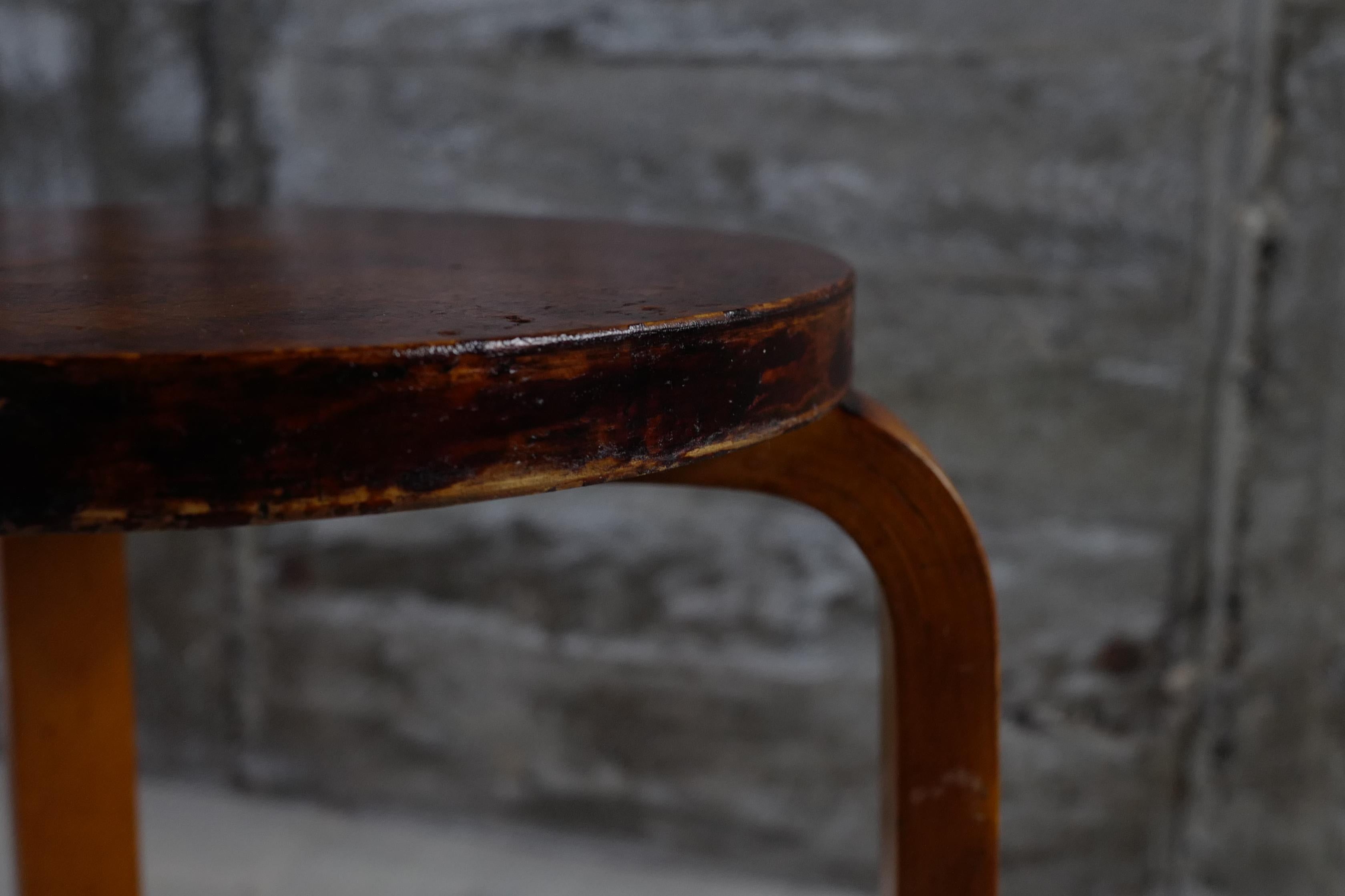 alvar aalto stool60 finmar 30's Karelian birch 1
