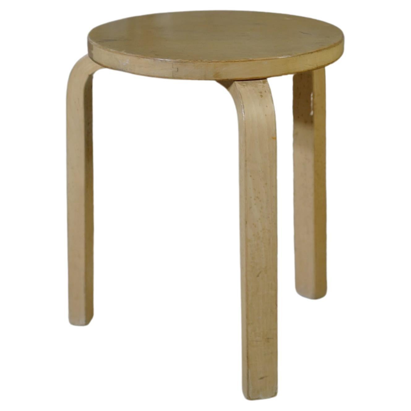 alvar aalto stool60 natural 1950's For Sale