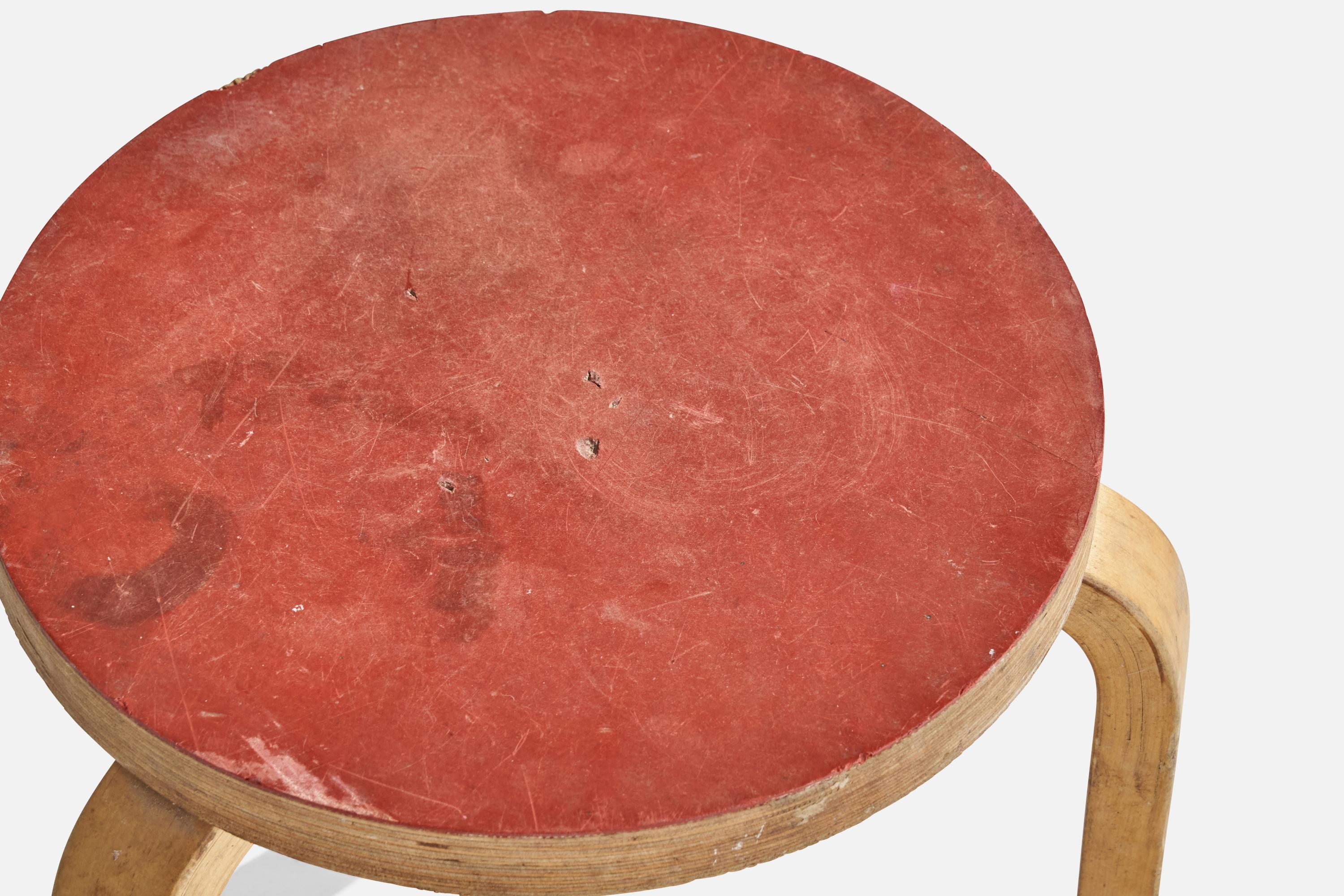 Alvar Aalto, Stools, Birch, Finland, 1950s In Fair Condition For Sale In High Point, NC