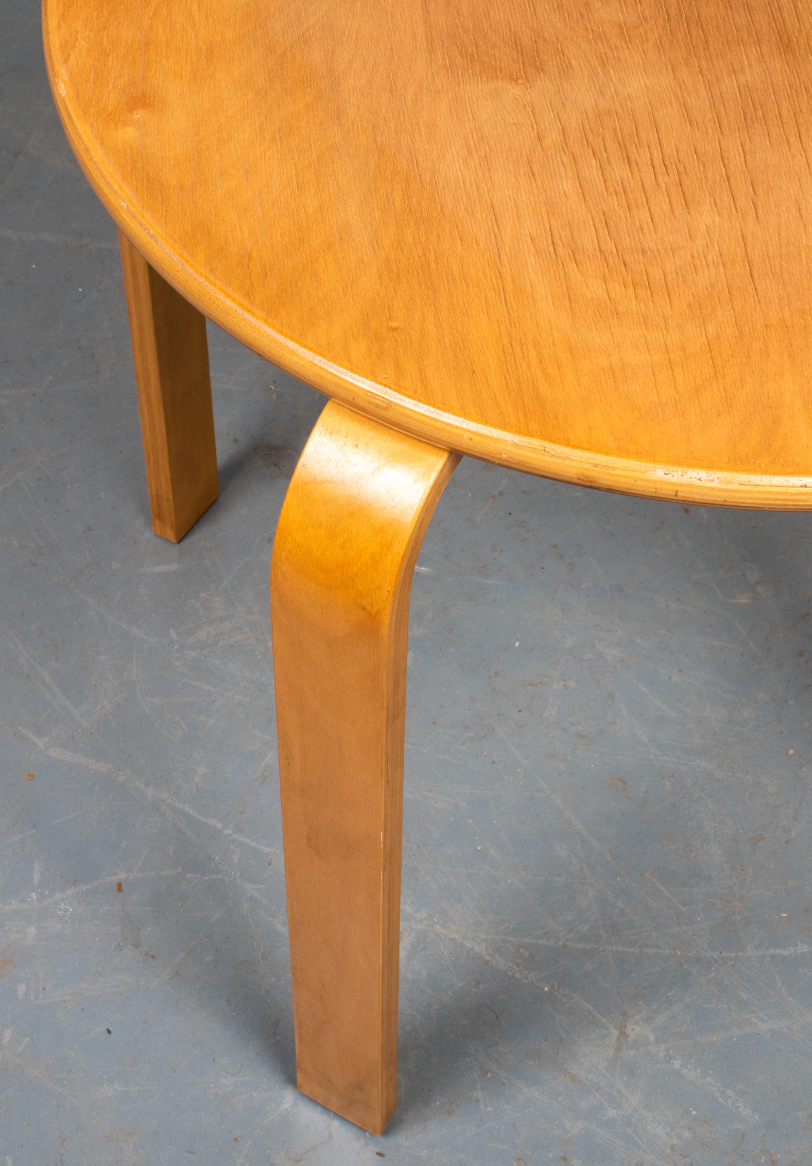 European Alvar Aalto Style Mid-Century Modern Side Table