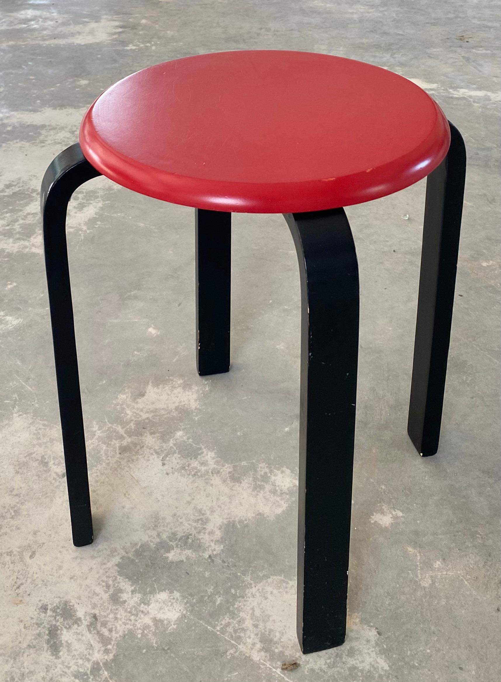 Alvar Aalto-Style Postmodern Stools, Set of 3 For Sale 3