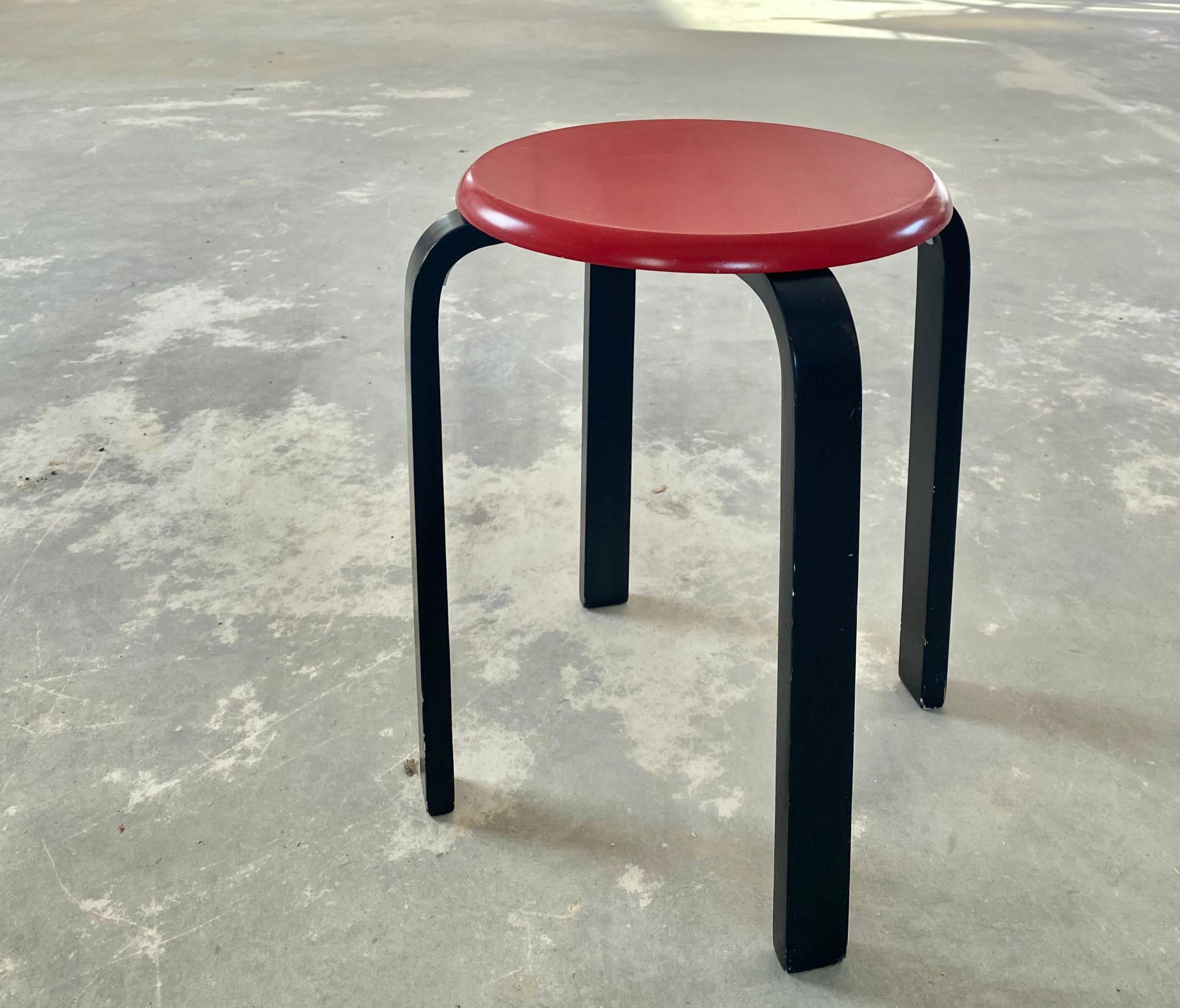 Alvar Aalto-Style Postmodern Stools, Set of 3 For Sale 4