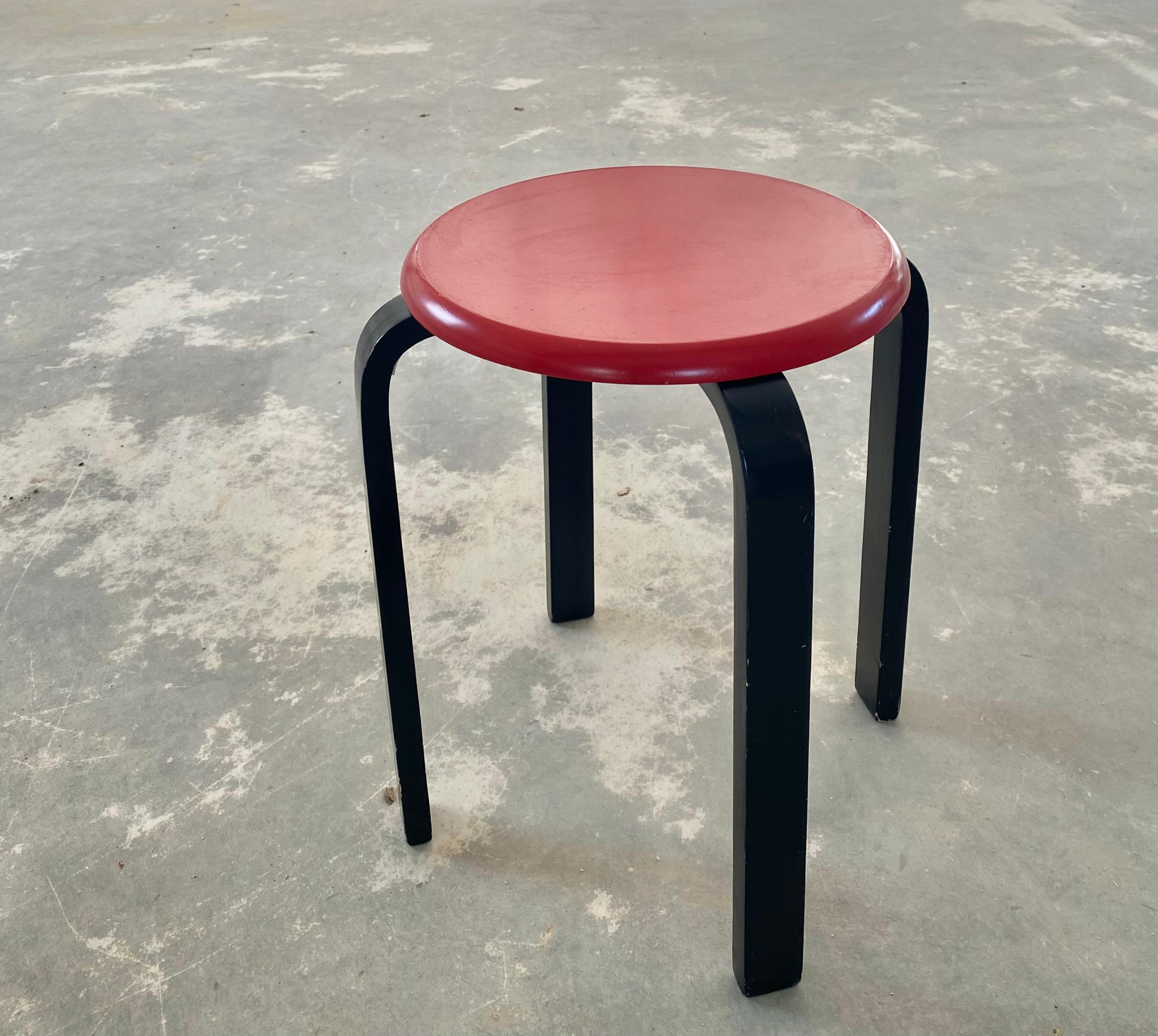 Alvar Aalto-Style Postmodern Stools, Set of 3 For Sale 5