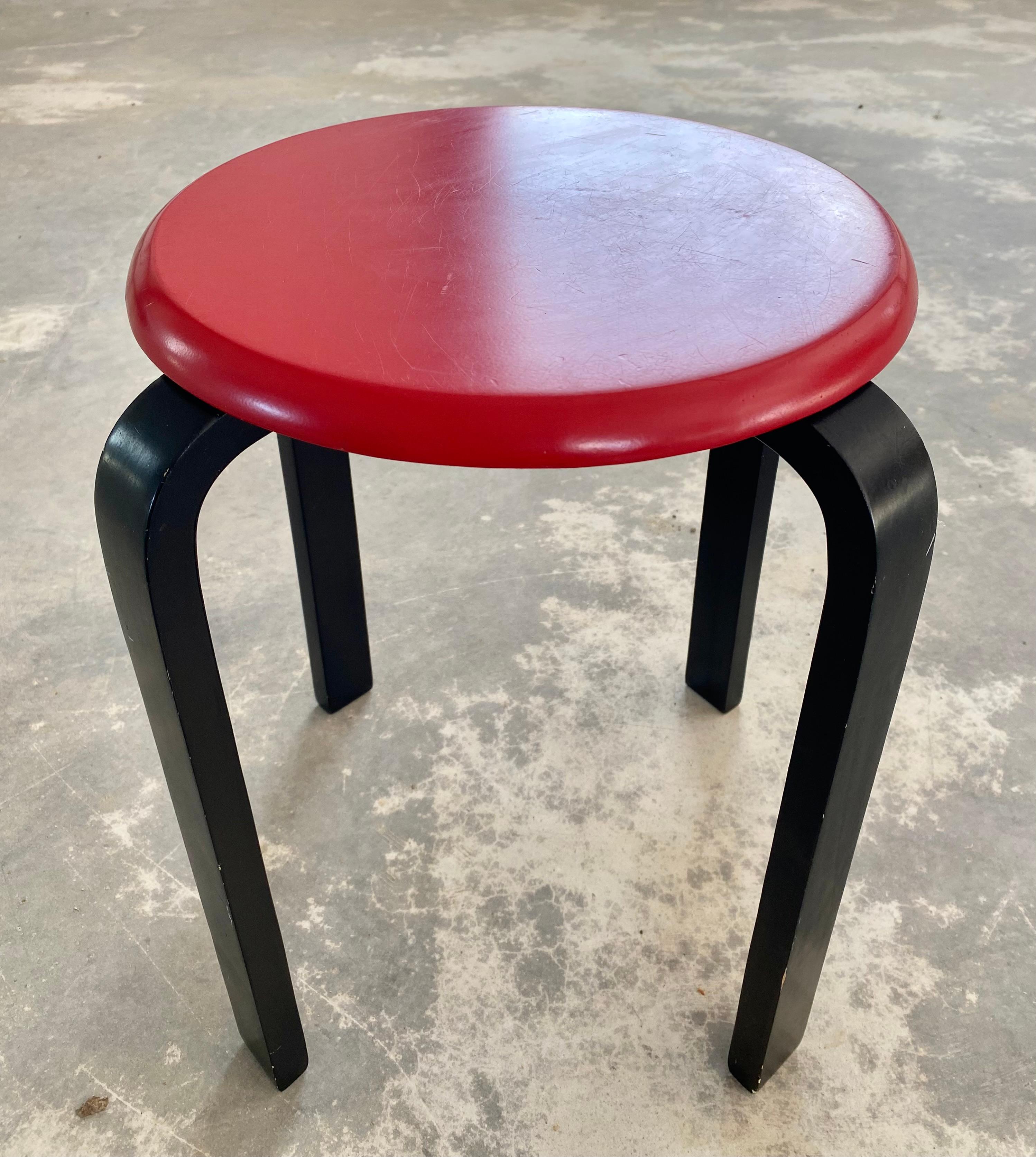 Post-Modern Alvar Aalto-Style Postmodern Stools, Set of 3 For Sale