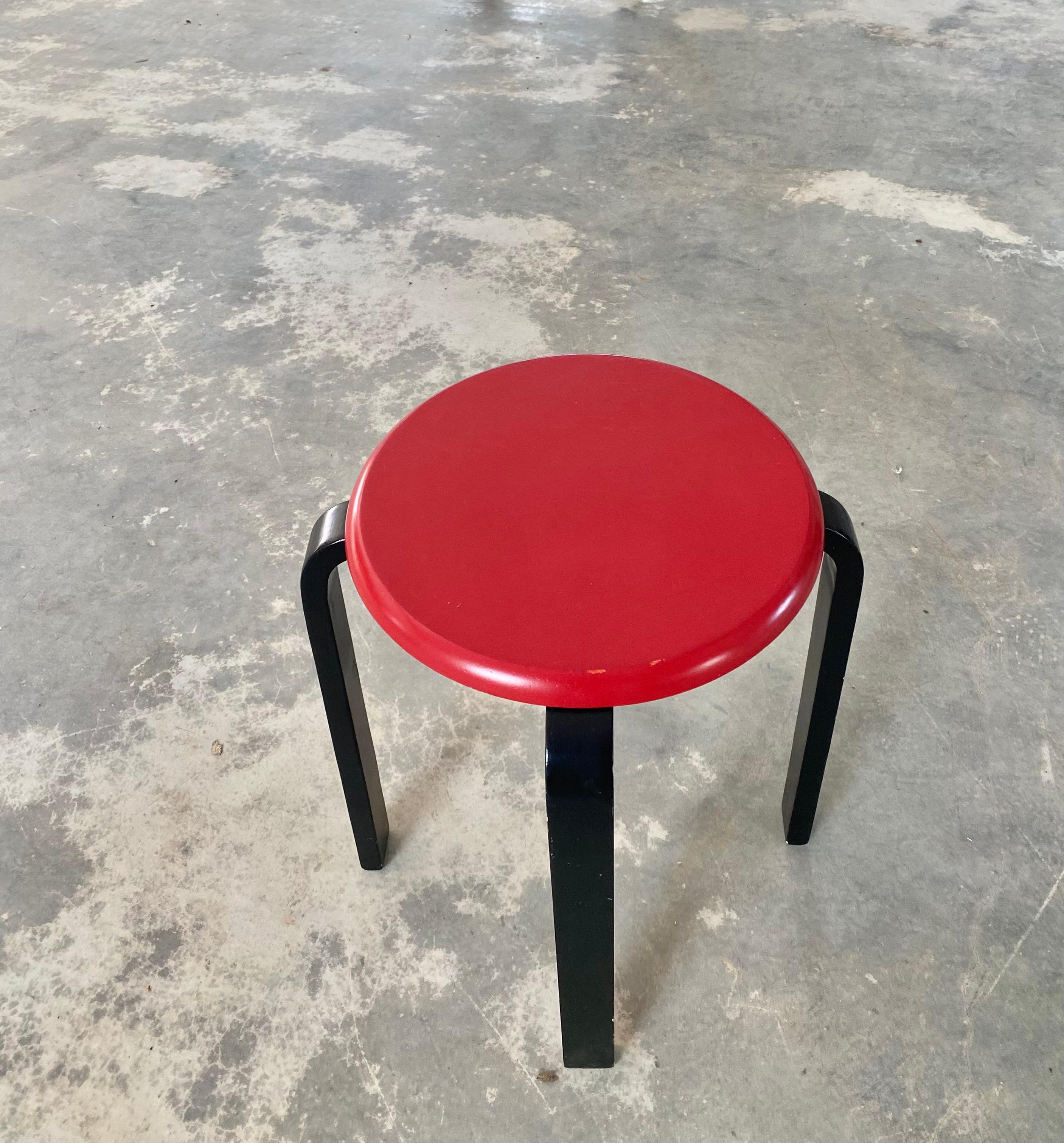 Alvar Aalto-Style Postmodern Stools, Set of 3 For Sale 1