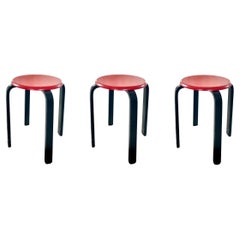 Alvar Aalto-Style Postmodern Stools, Set of 3