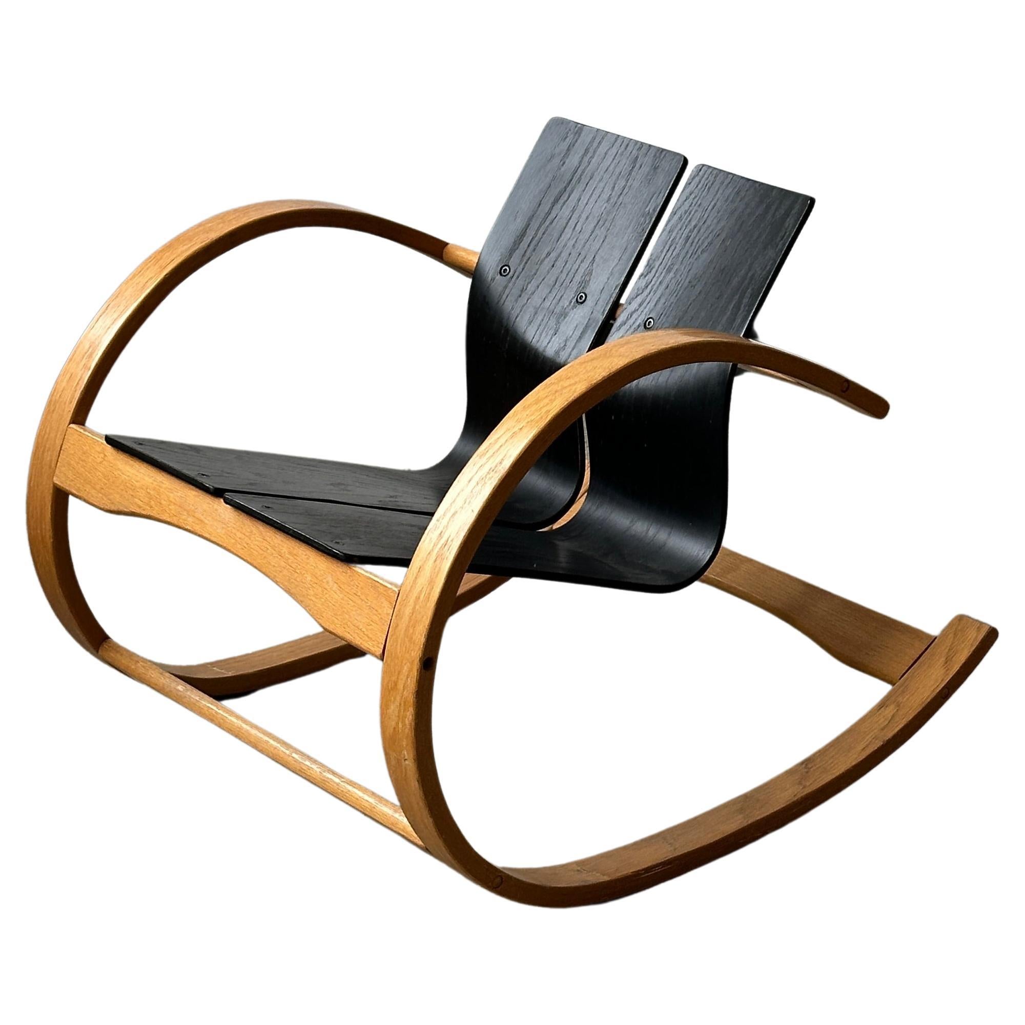 Alvar Aalto Style Rocking Chair For Sale