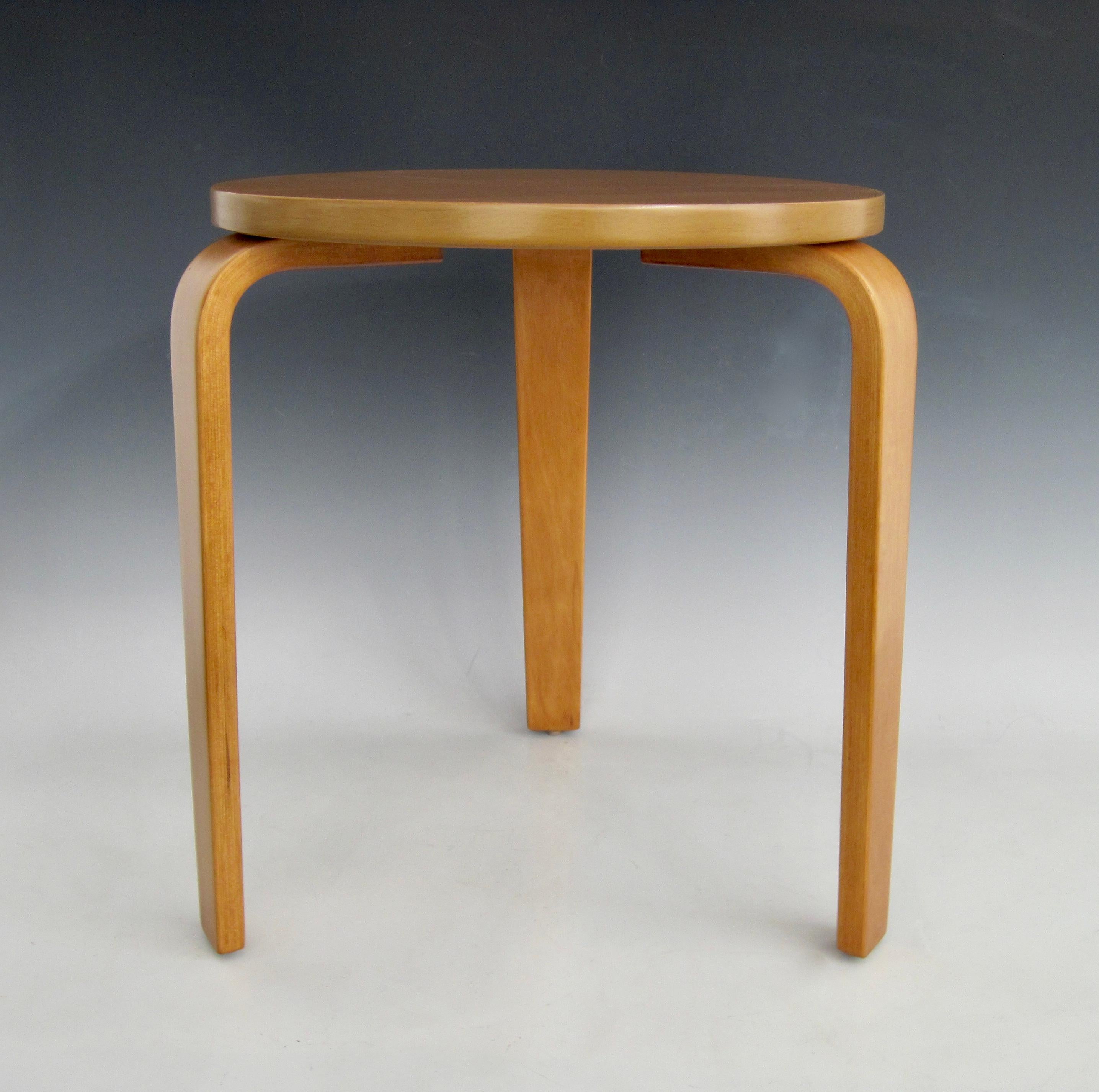 American Alvar Aalto Style Side Table or Stool by Thonet For Sale