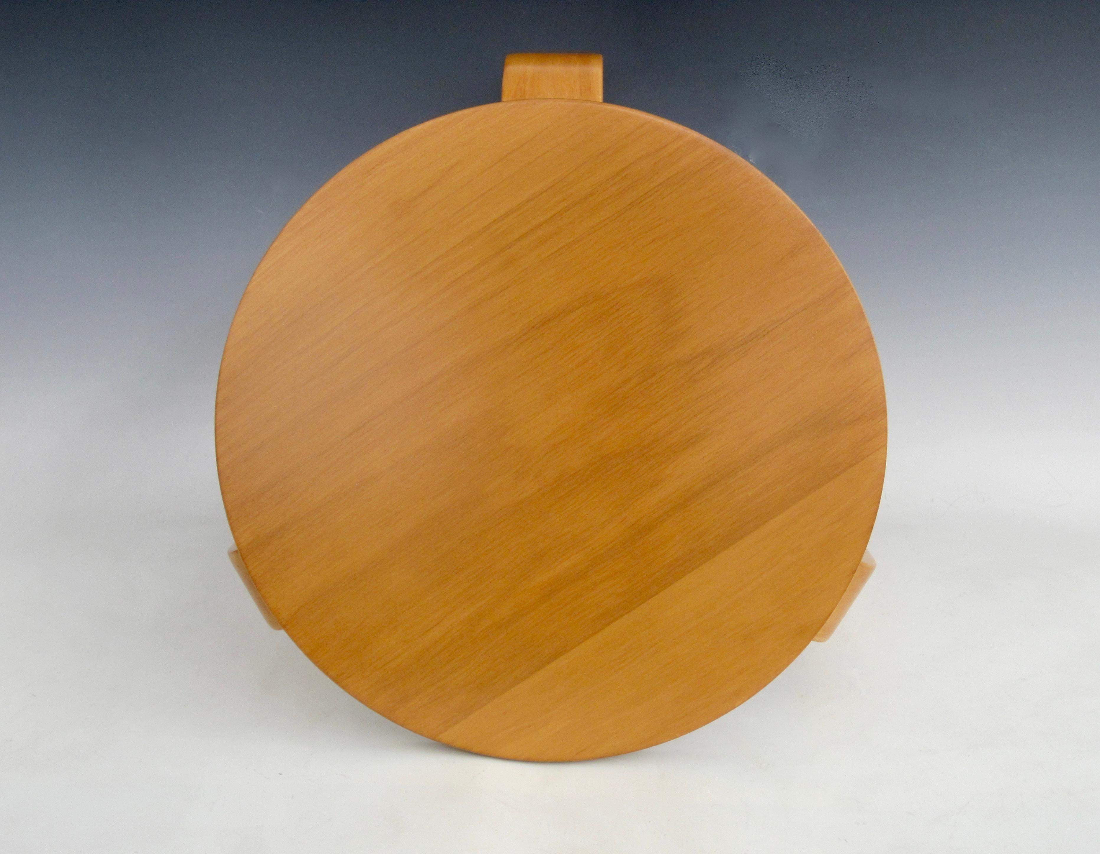 Alvar Aalto Style Side Table or Stool by Thonet In Good Condition In Ferndale, MI