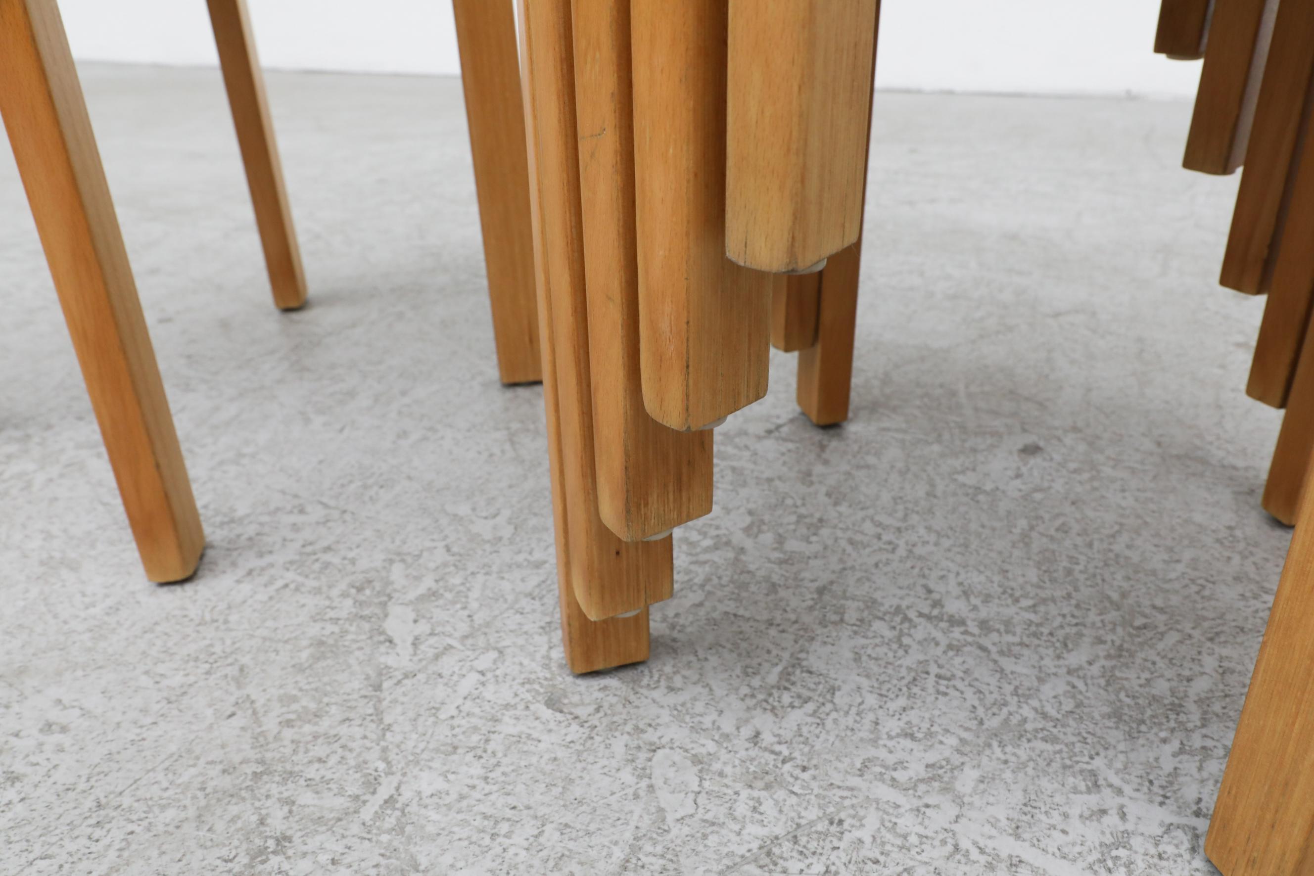 Alvar Aalto Style Stools with Acrylic Seat by Kembo 3
