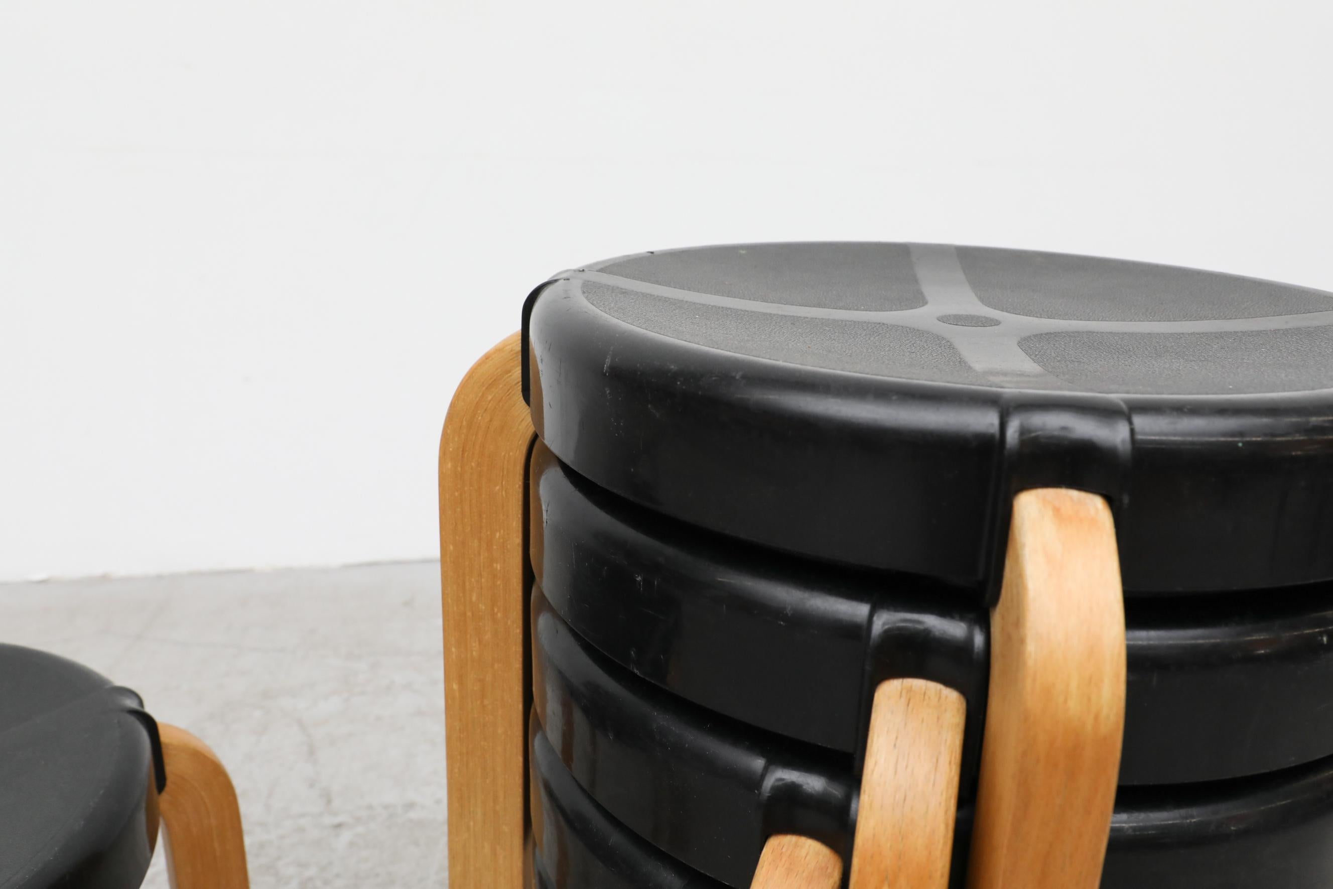 Alvar Aalto Style Stools with Acrylic Seat by Kembo 5