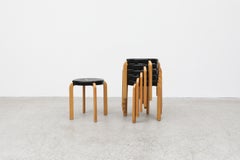 Alvar Aalto Style Stools with Acrylic Seat by Kembo