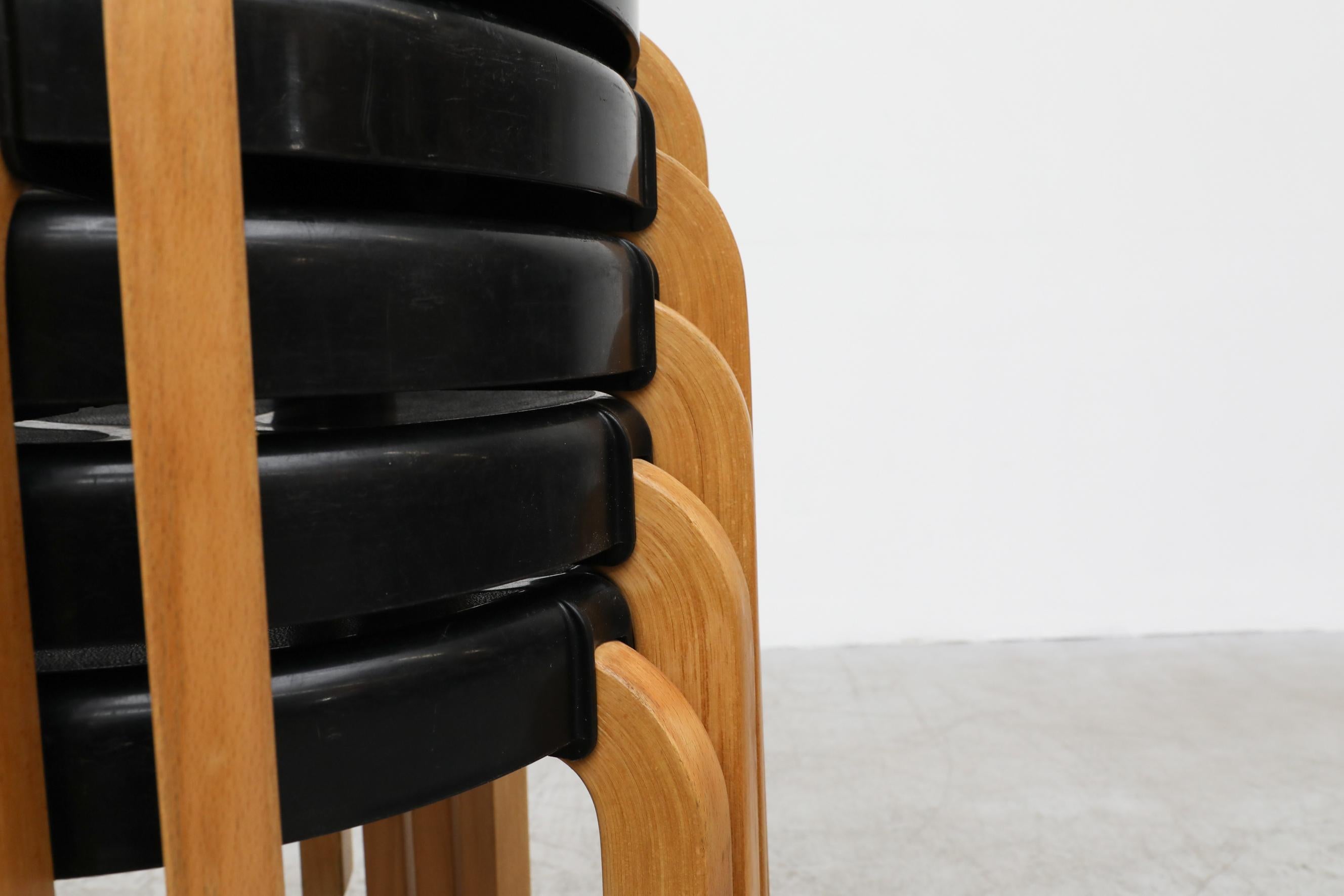 Alvar Aalto Style Stools with Acrylic Seat by Kembo 1