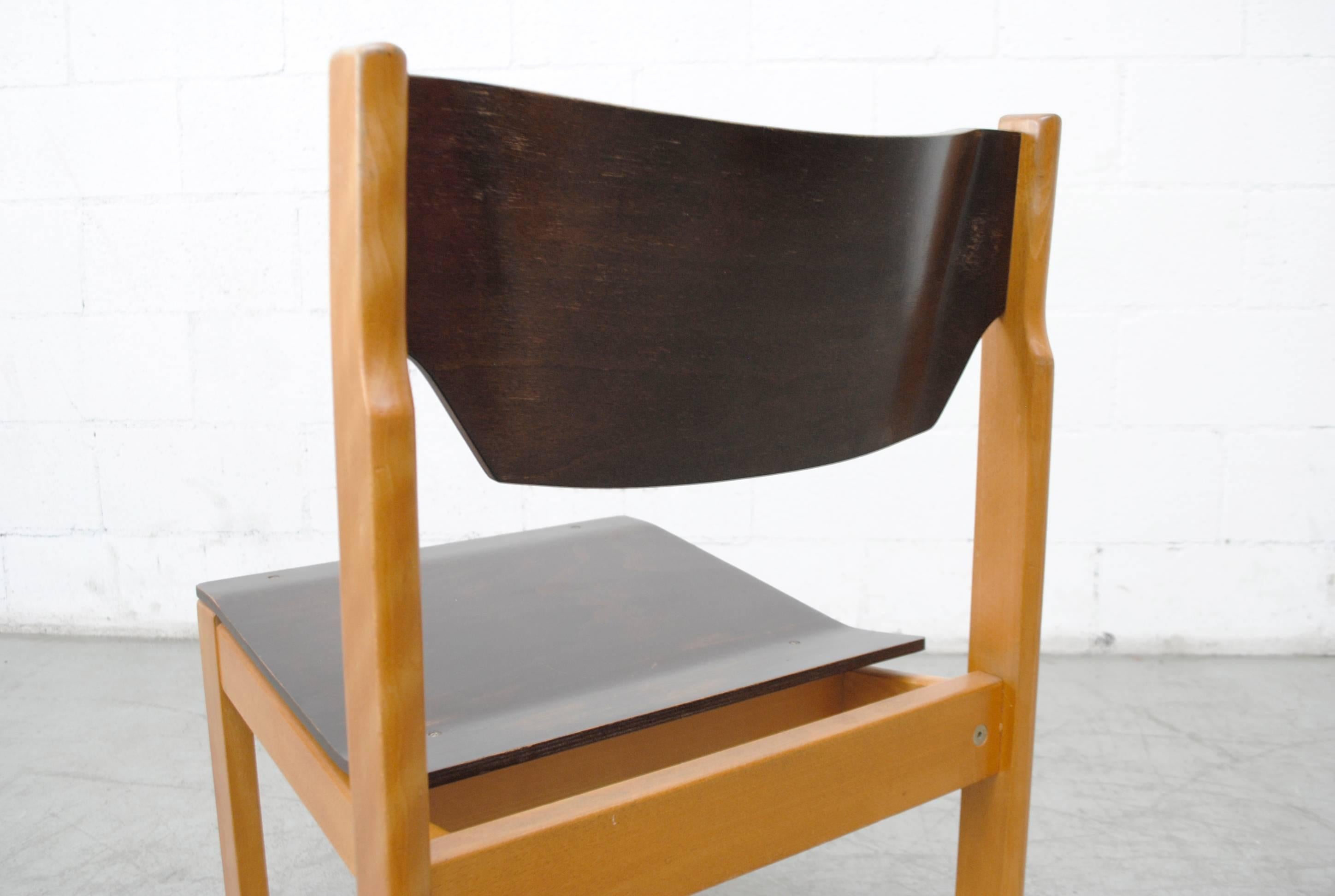 Alvar Aalto Style Two-Toned Stacking Chairs 2