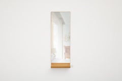 Alvar Aalto Style Wall Mirror with Bent Wood Shelf