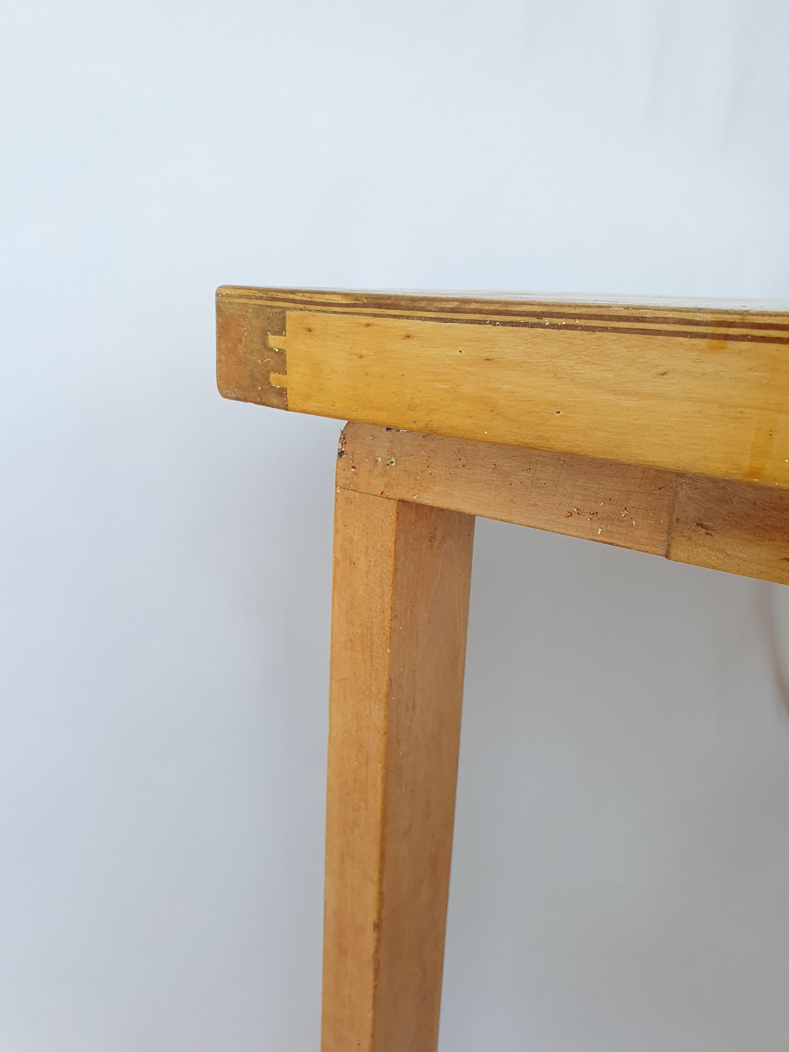 Alvar Aalto Table 1940s by Artek In Distressed Condition For Sale In Espoo, FI