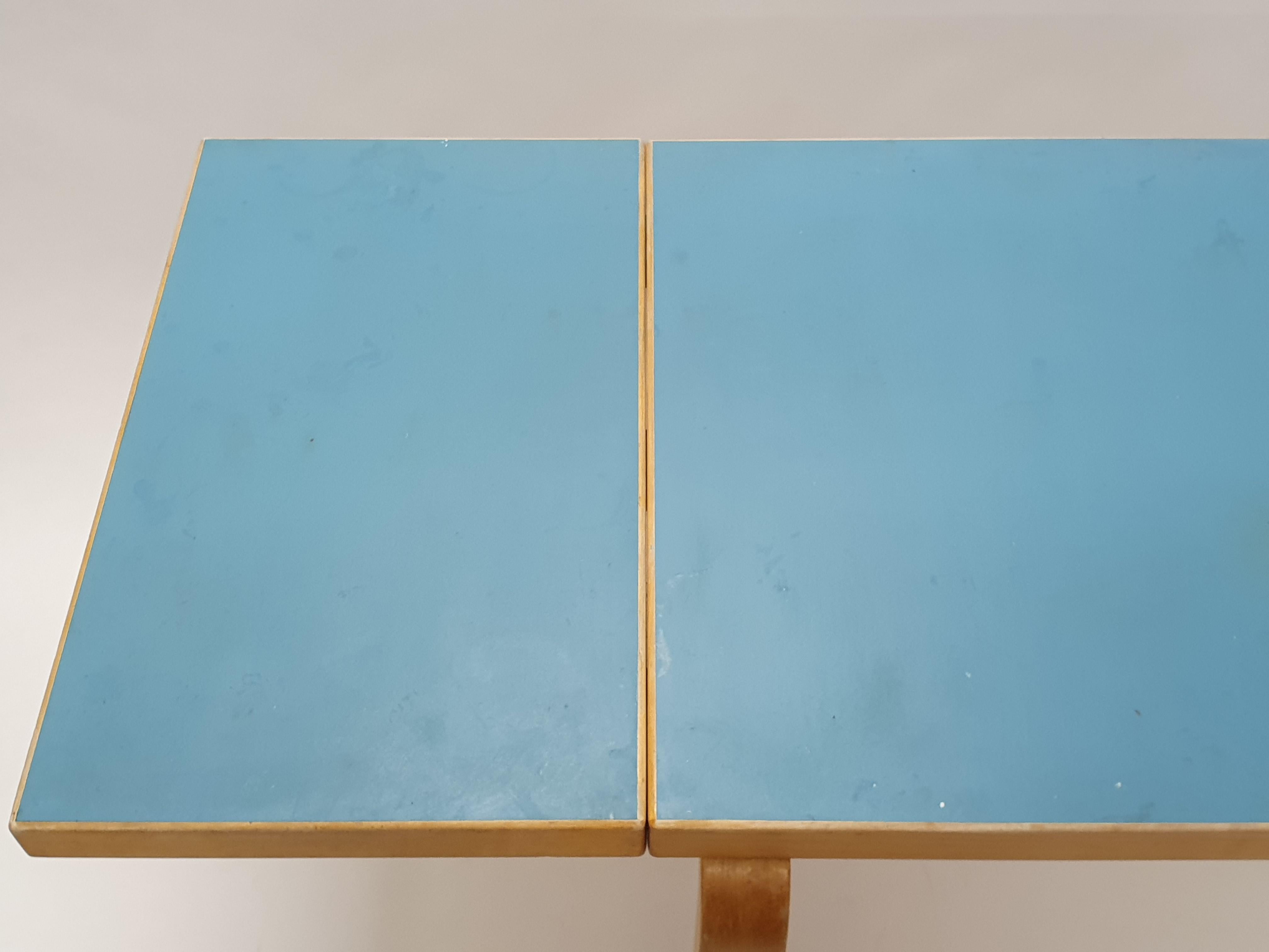 Birch Alvar Aalto Table Model DL82 and 65 Chairs by Artek 1950s