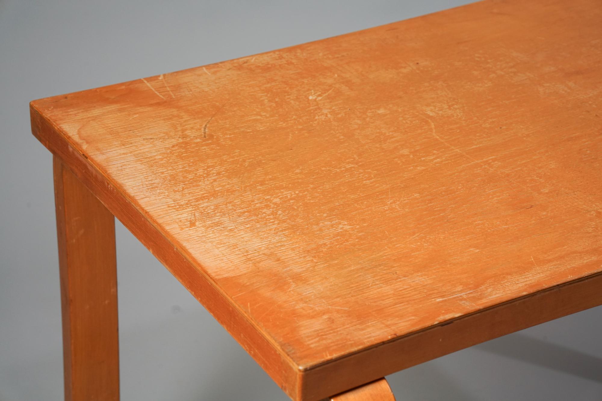 Scandinavian Modern Alvar Aalto Table, Oy Huonekalu- ja Rakennustyötehdas Ab, 1930/1940s For Sale