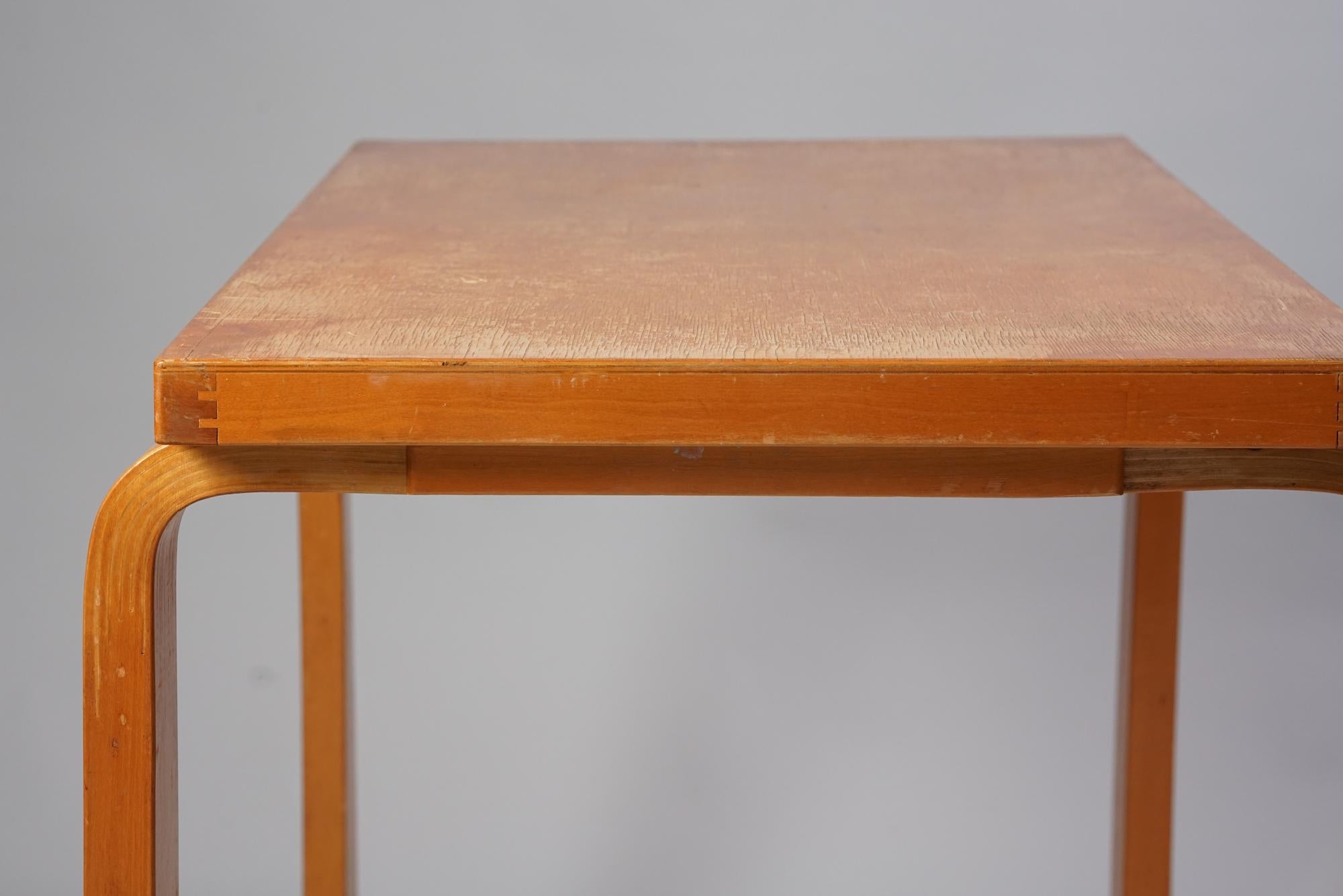 Birch Alvar Aalto Table, Oy Huonekalu- ja Rakennustyötehdas Ab, 1930/1940s For Sale