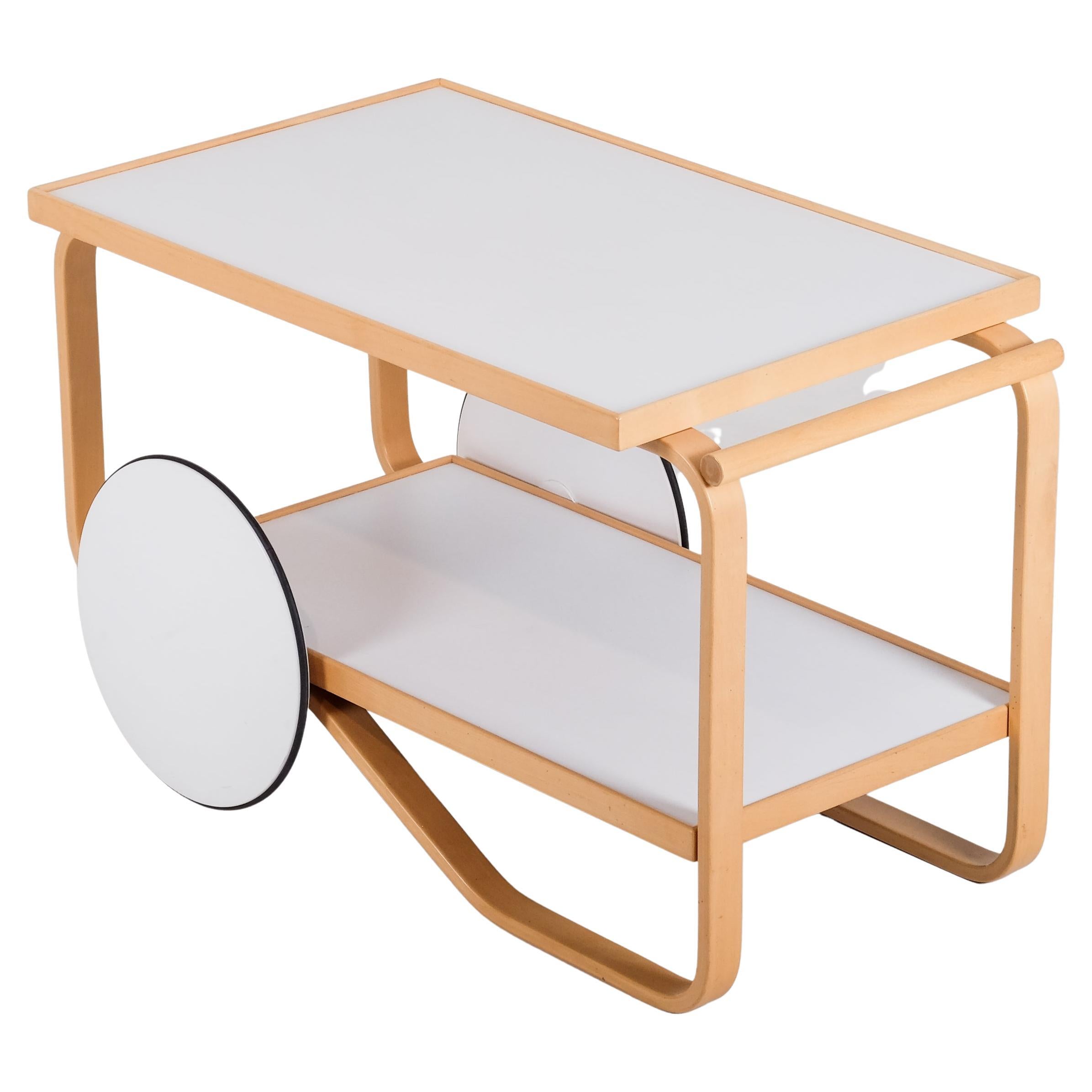 Alvar Aalto Tea Cart Model 901, produced by Artek, circa 1980s