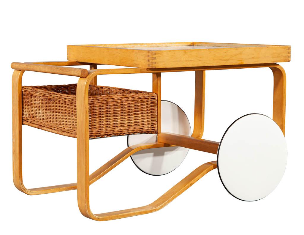 Ceramic Alvar Aalto Tea Trolley 900 Modern Bar Cart For Sale