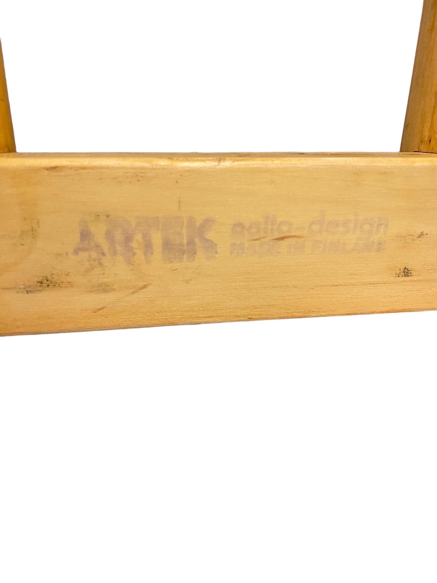 Un portaombrelli triangolare di Alvar Aalto in betulla e ottone, Aalto+Aalto 1960 in vendita 4