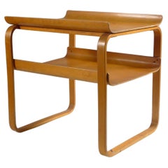 Alvar Aalto , Two Tier Plywood Table , model 915 , stamped Finsven , 1940's .