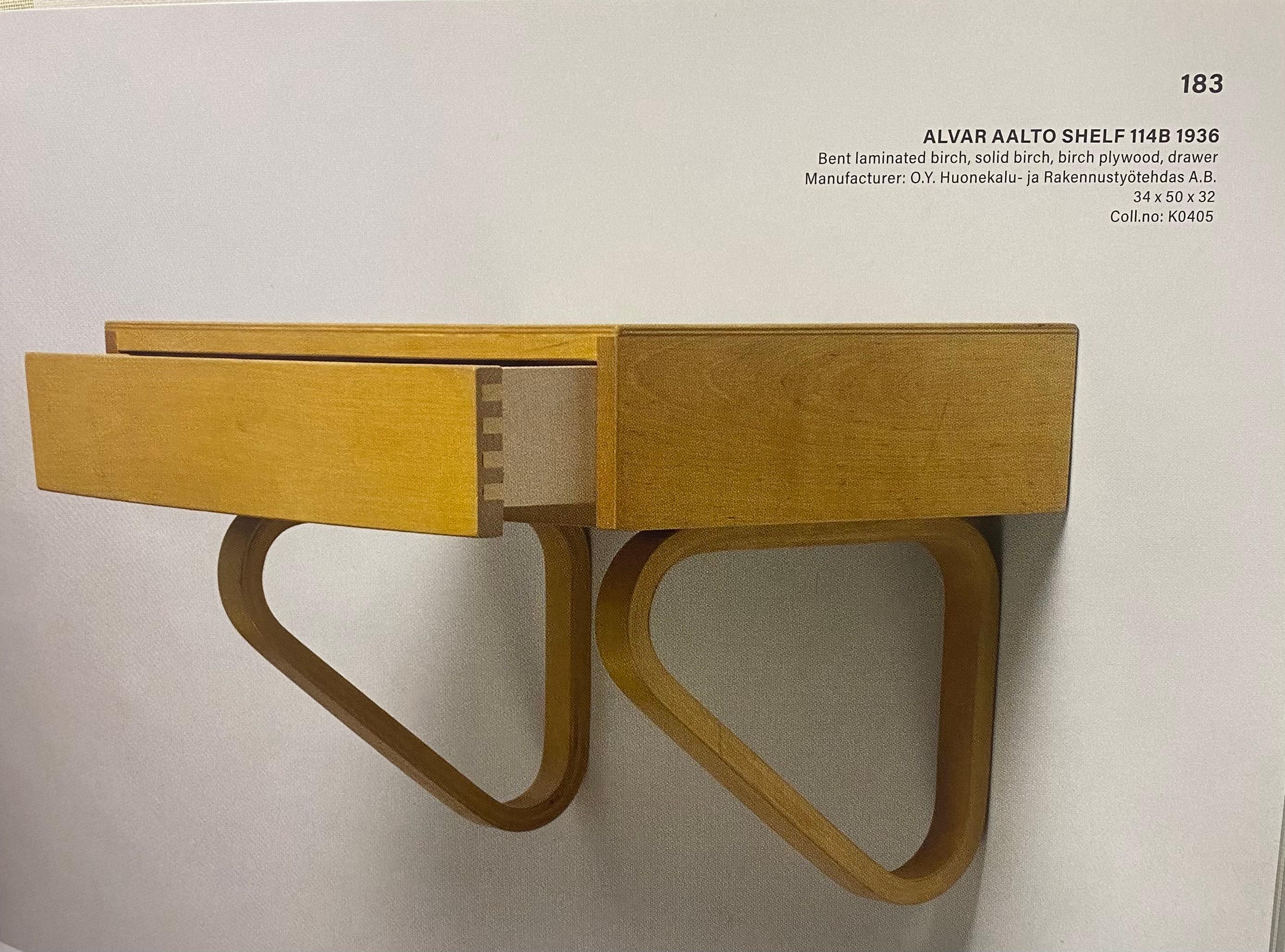 Alvar Aalto Wandregal Modell 114B, 1950er Jahre für Artek im Angebot 6