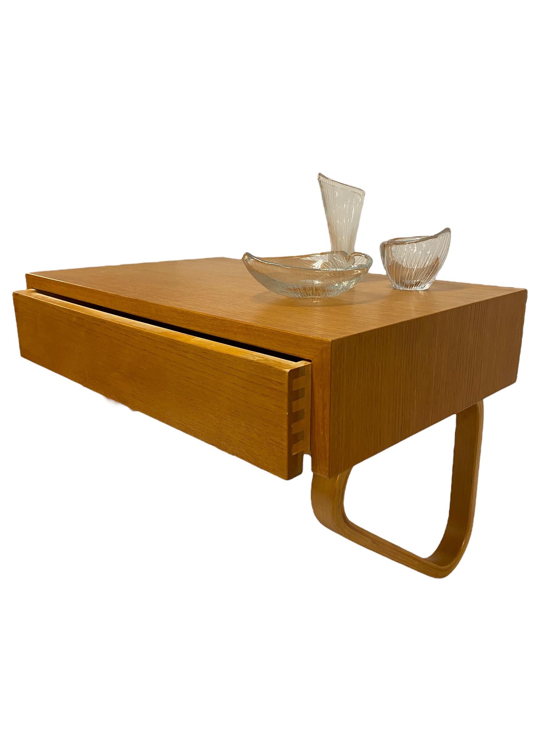 Minimalist Alvar Aalto Drawer Wall Shelf Model B 114 in Birch, 1950s for Artek 4