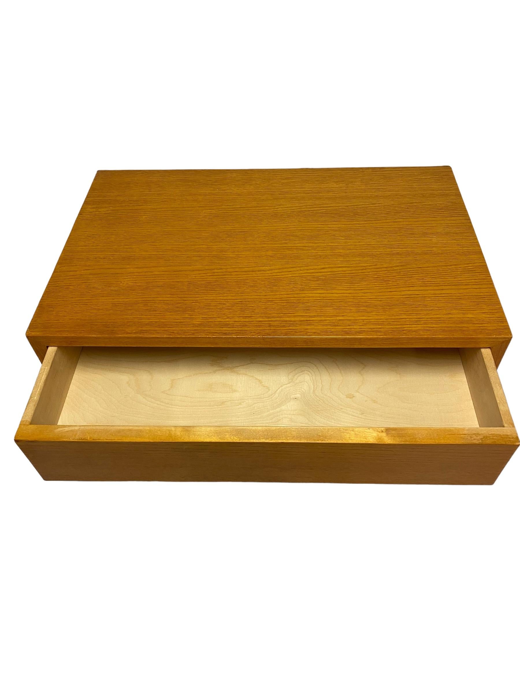 Minimalist Alvar Aalto Drawer Wall Shelf Model B 114 in Birch, 1950s for Artek 2