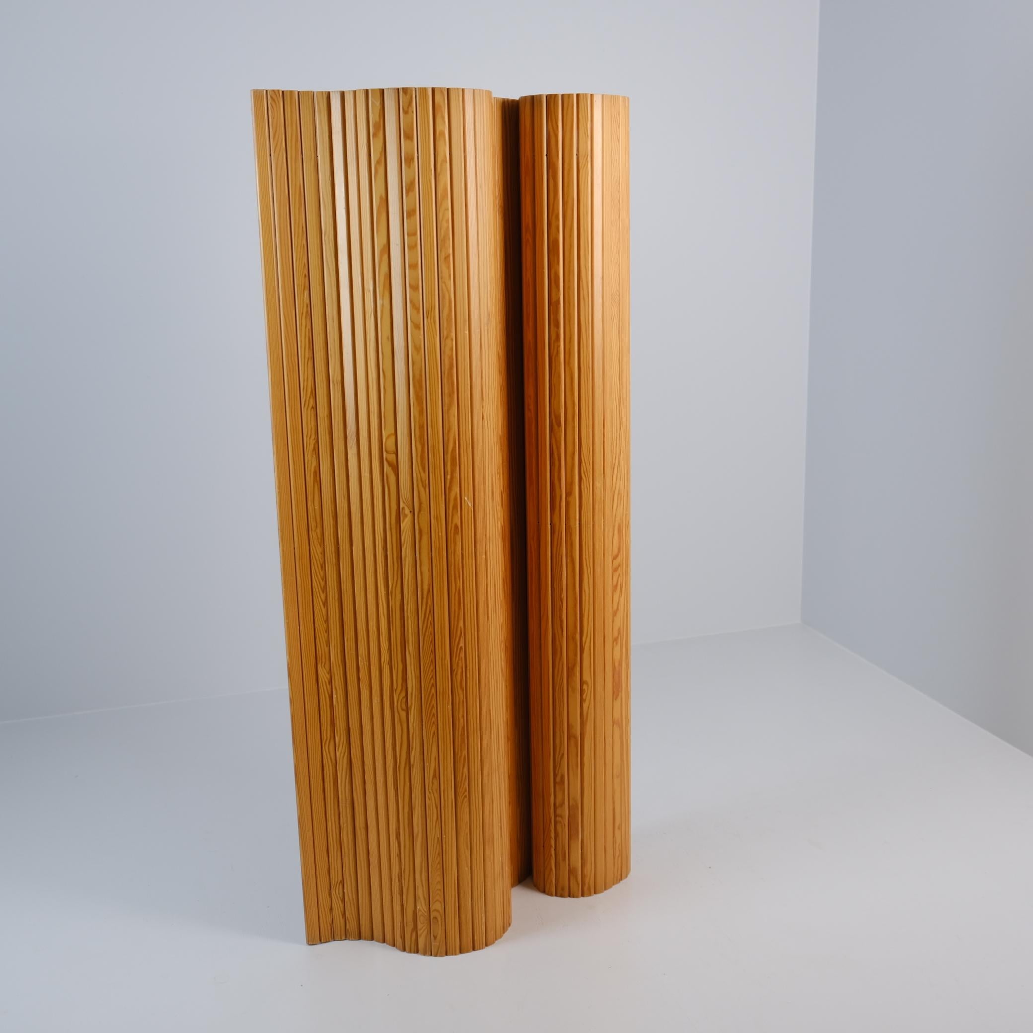 Alvar Aalto, Holz-Raumteiler, Paravent 100 aus Kiefernholz, Artek 1960er Jahre im Angebot 3