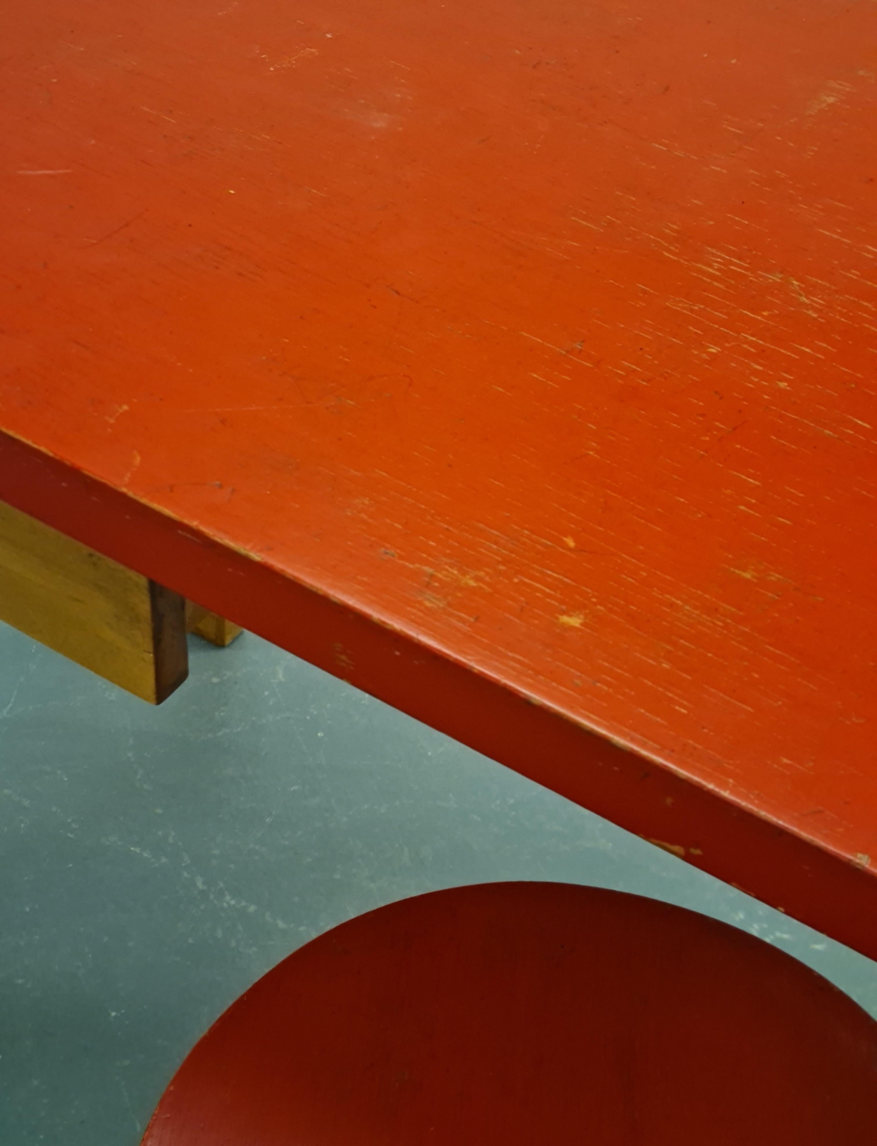 Mid-20th Century Alvar Aalto writing table and stool, Artek