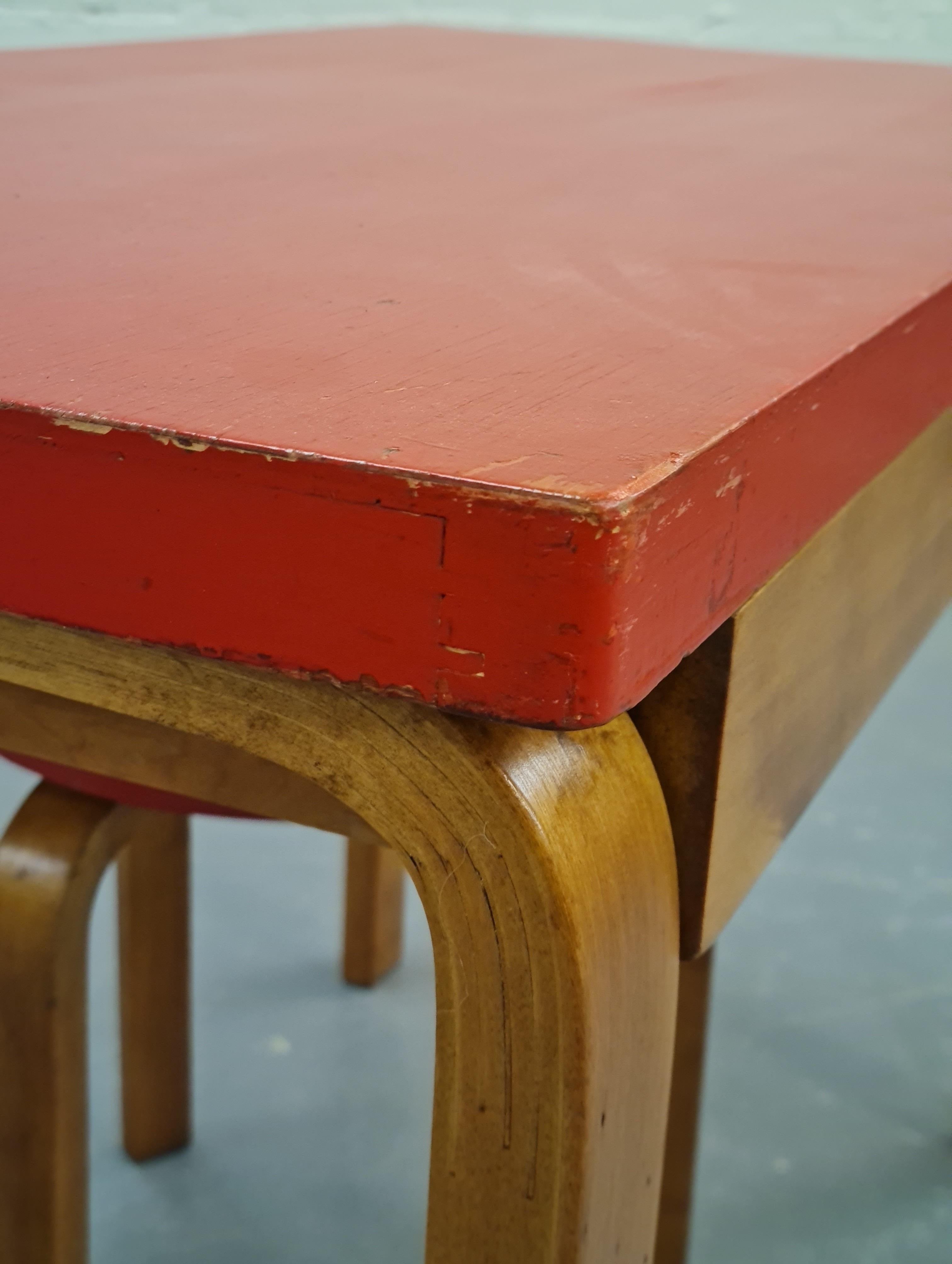 Alvar Aalto writing table and stool, Artek 3