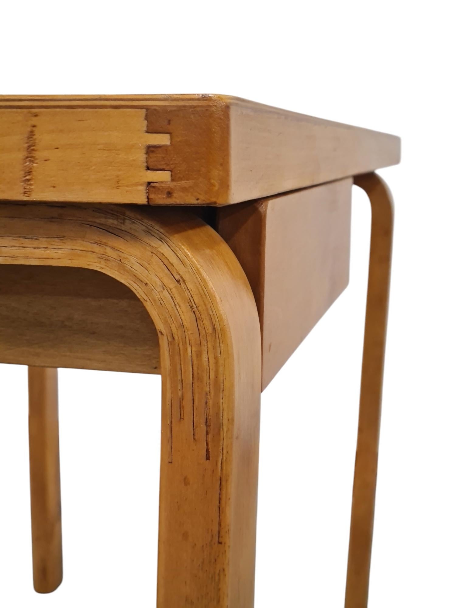 Alvar Aalto Writing Table Model K81 in Birch, Artek 1940s For Sale 5