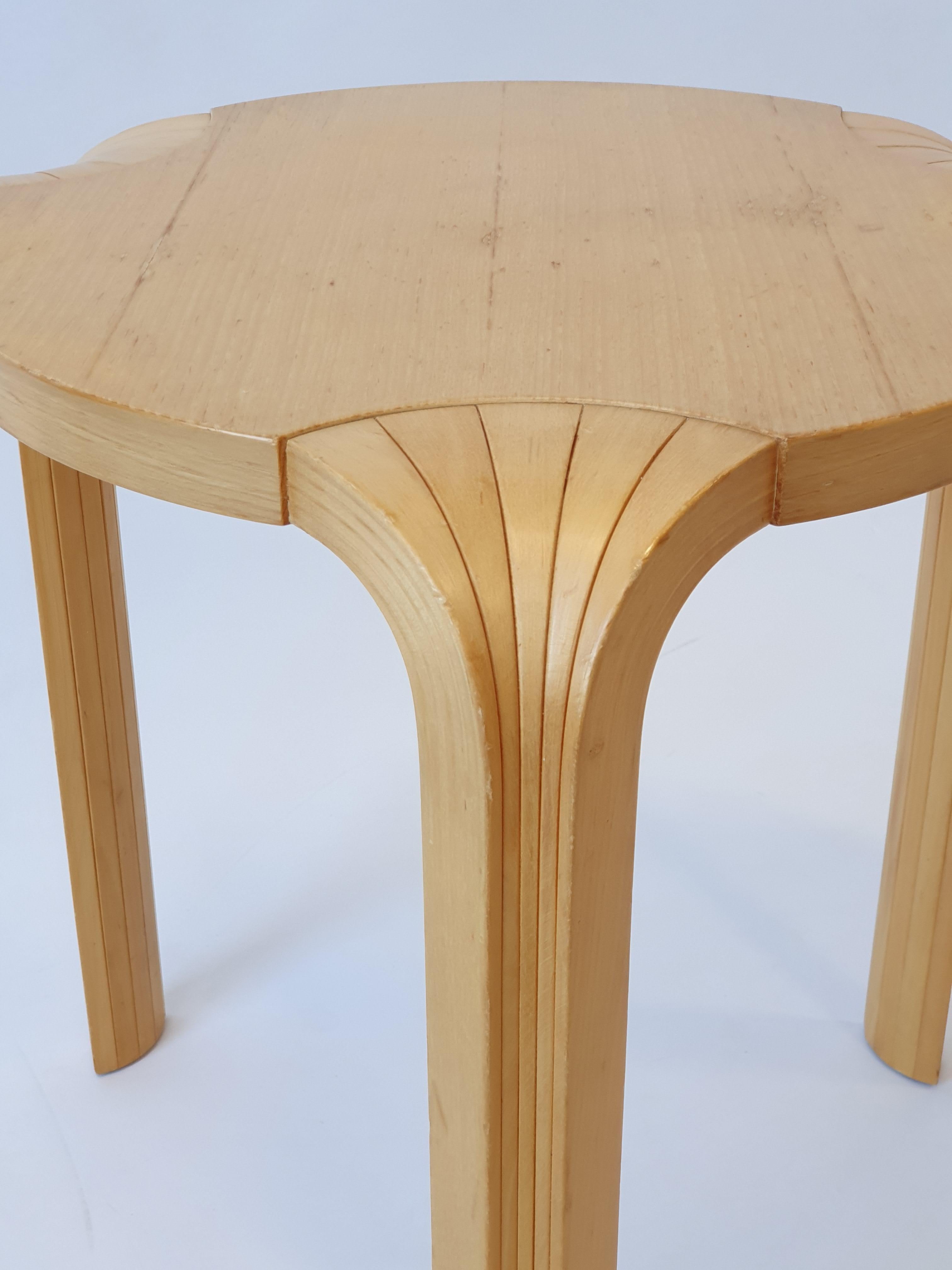 Mid-20th Century Alvar Aalto X600 stool by Artek