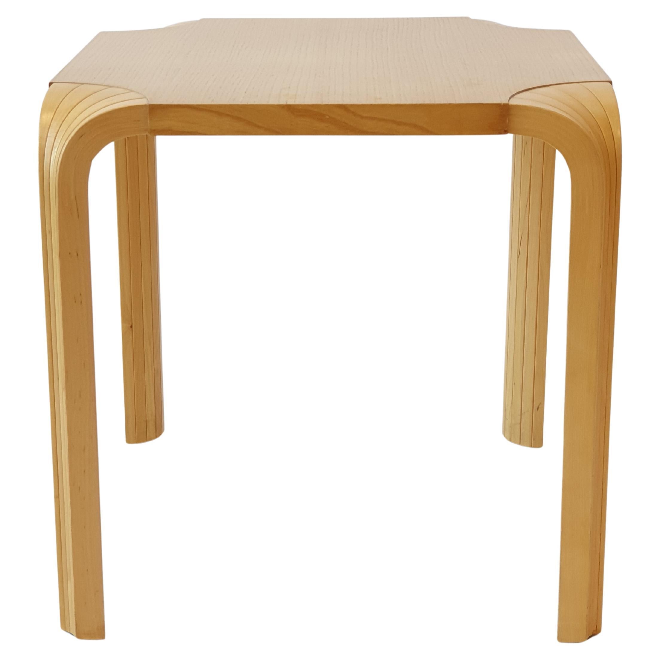 Artek X601 stool by Alvar Aalto. Beautiful fan legged stool, that can be used also as a side table. In very good used condition with great patina of age.

Artek X601 Stool, designed by Alvar Aalto in 1954, is a classic example of his minimalist,