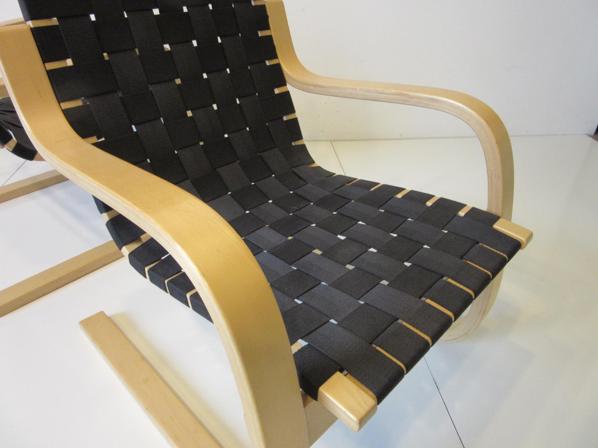 Alvar Alto 406 Woven Lounge Chairs for Artek-ICF Finland 1