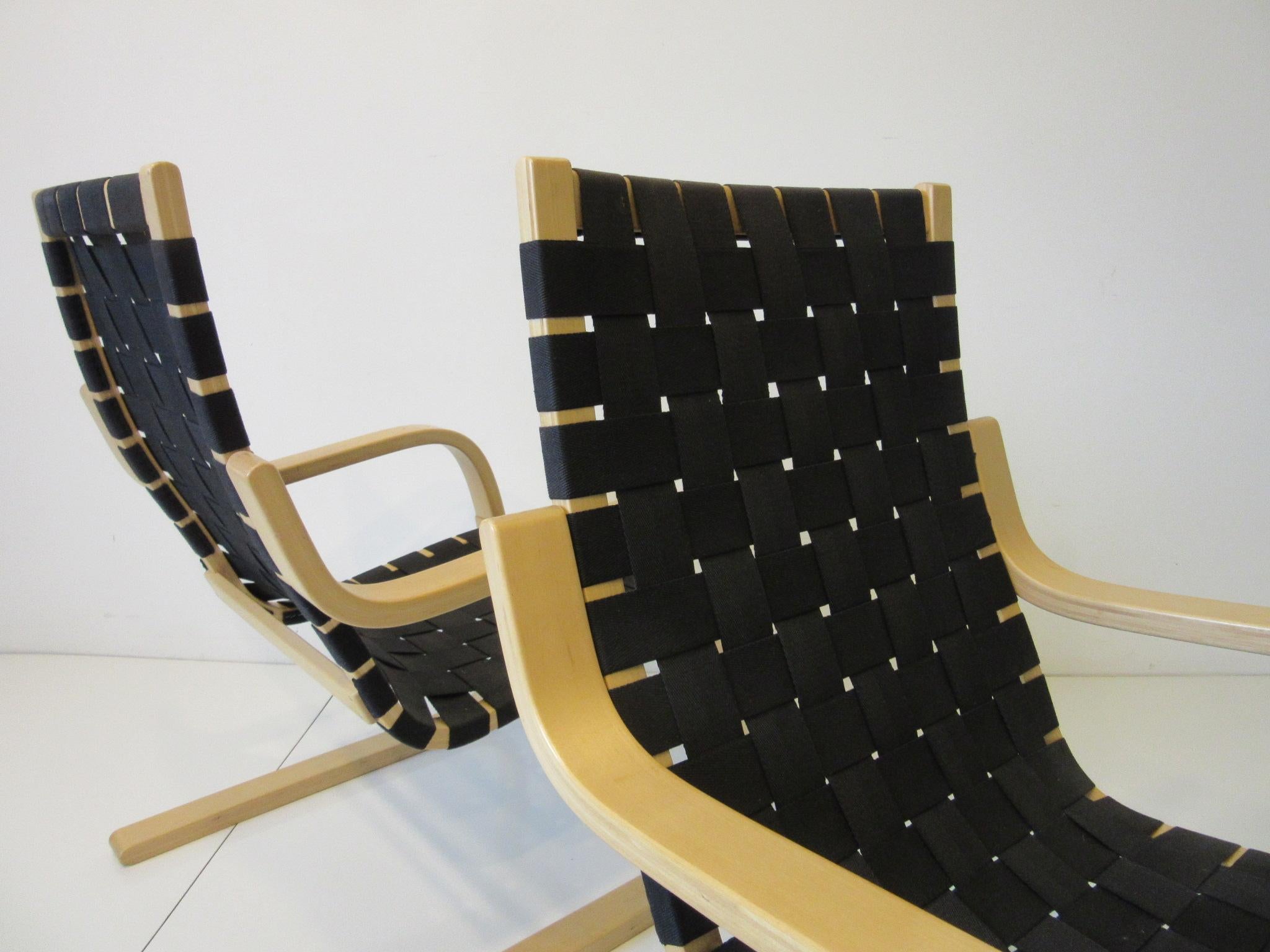 Alvar Alto 406 Woven Lounge Chairs for Artek-ICF Finland  2