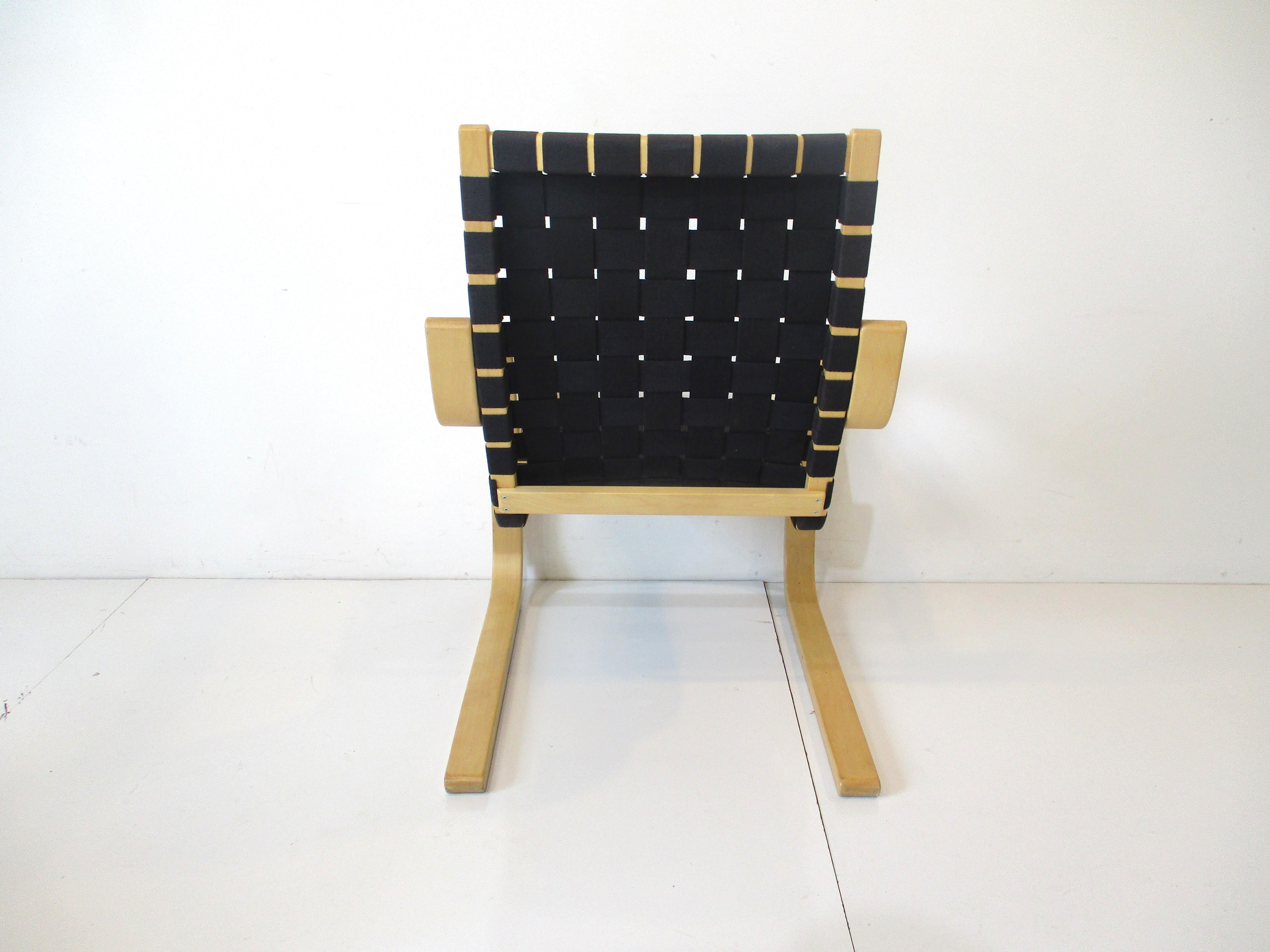 Finnish Alvar Alto 406 Woven Lounge Chairs for Artek-ICF Finland 