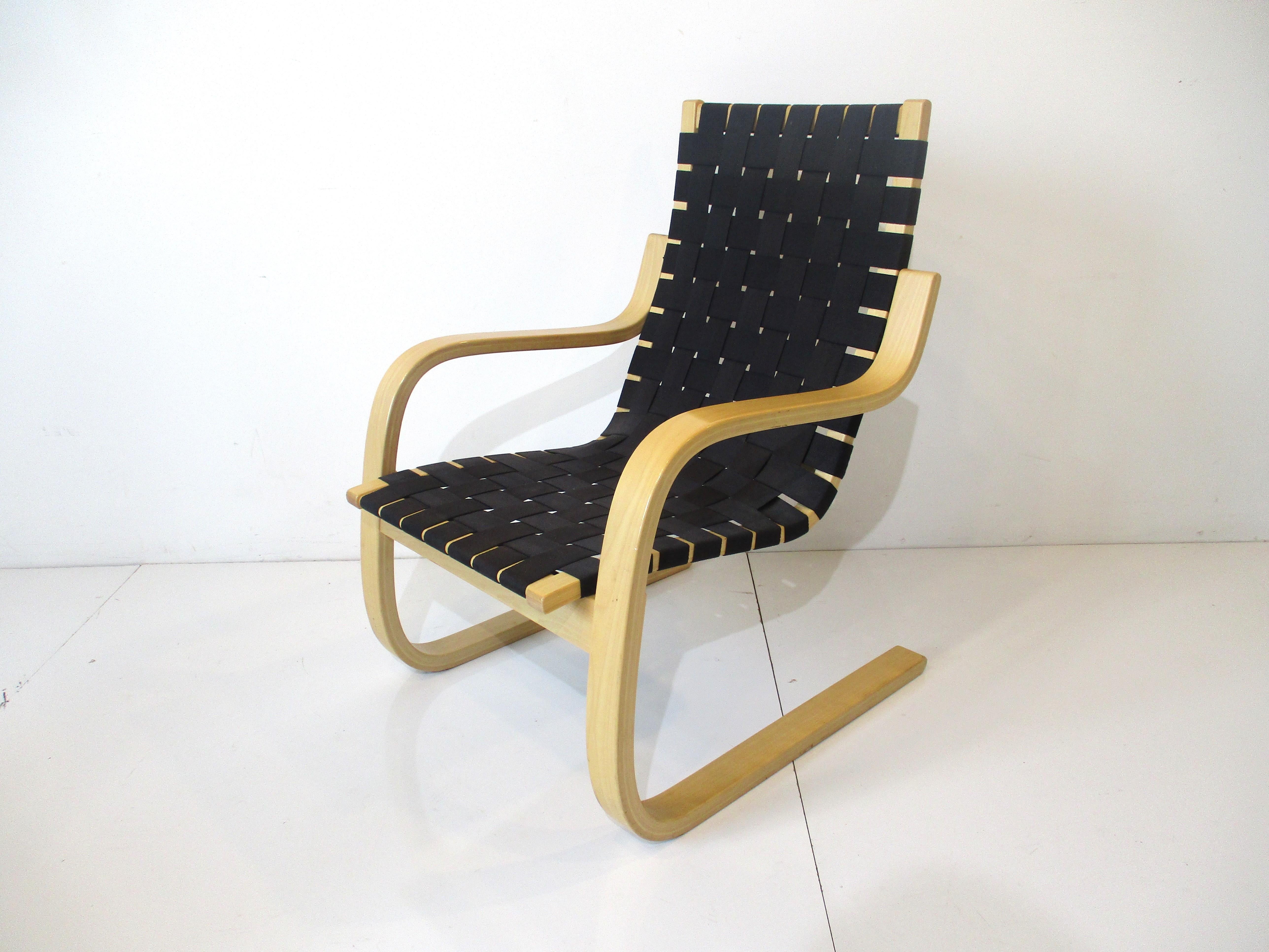 20th Century Alvar Alto 406 Woven Lounge Chairs for Artek-ICF Finland 