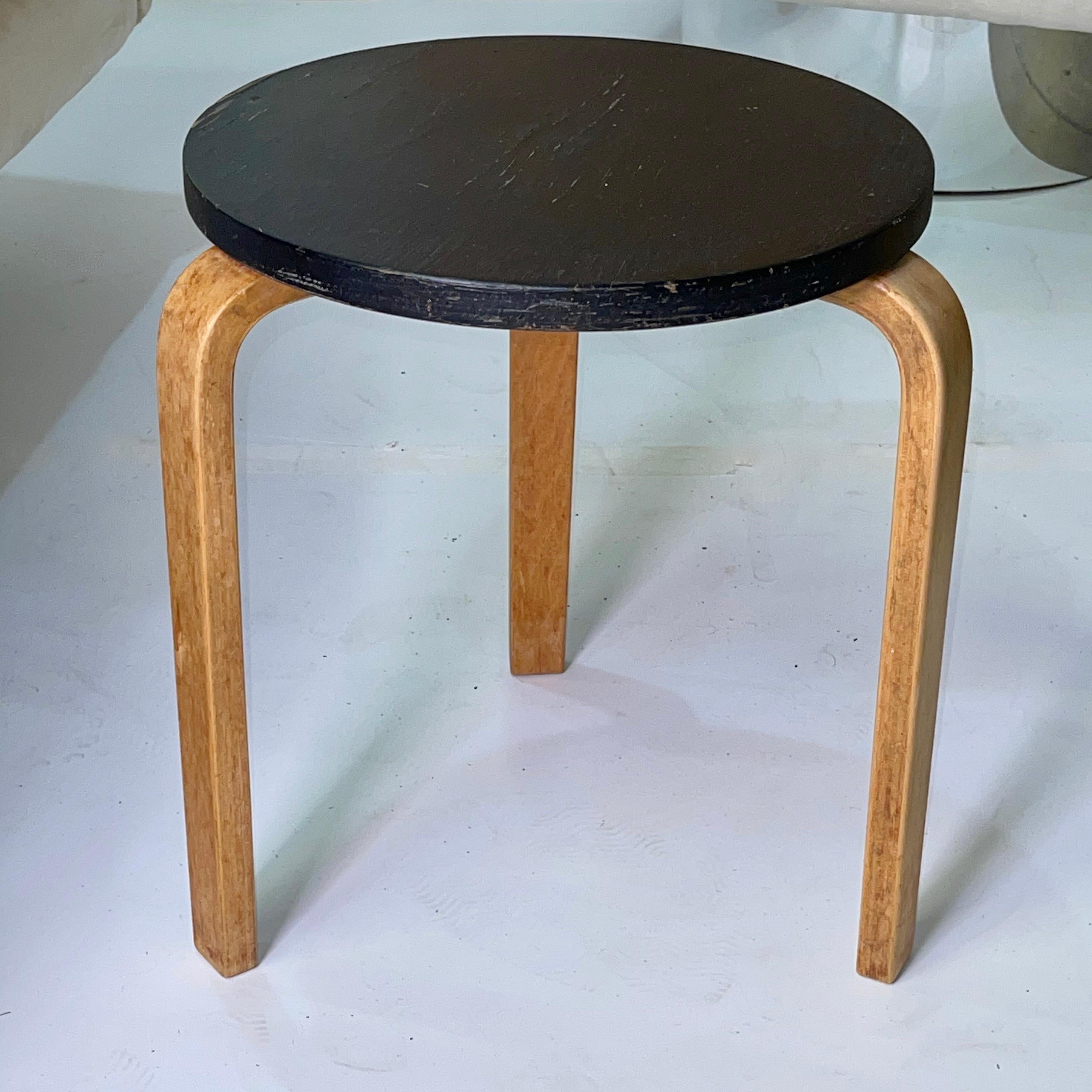 Alvar Alto Model 60 Stacking Stool, Finland In Good Condition In Hanover, MA
