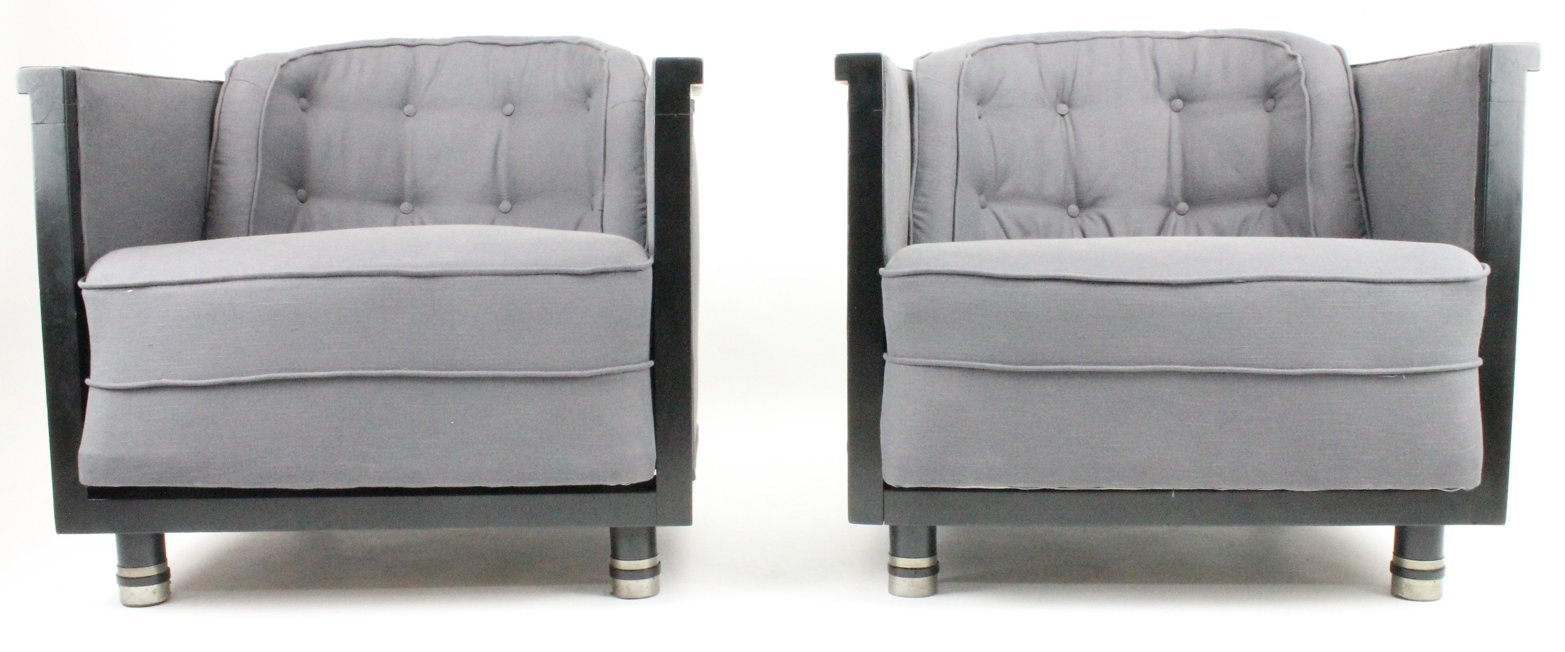 Painted Alvar Andersson, Pair of Swedish 1930s Lounge Chairs
