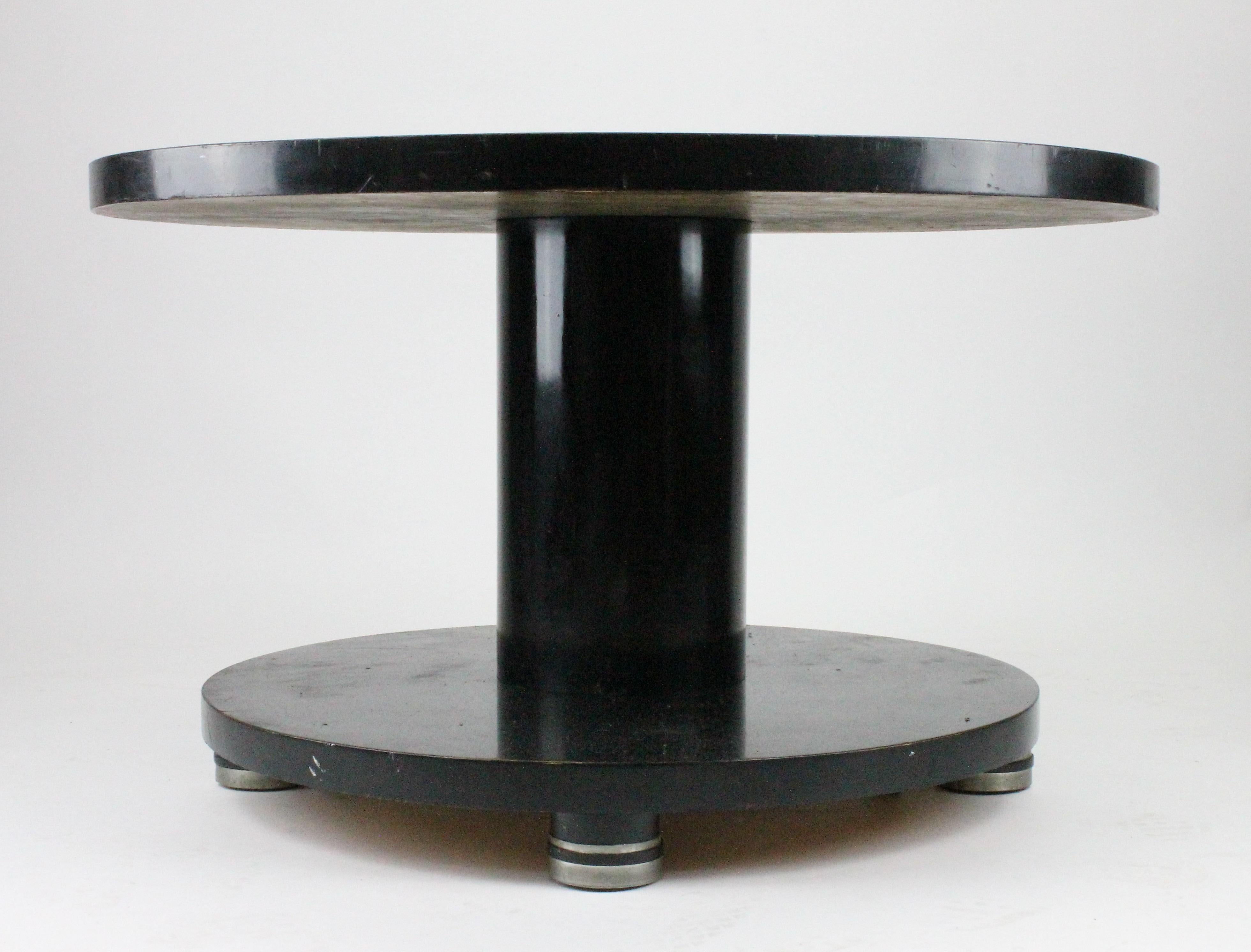 Alvar Andersson Table, 1933, Swedish, Black Painted with Pewter Inlays 6