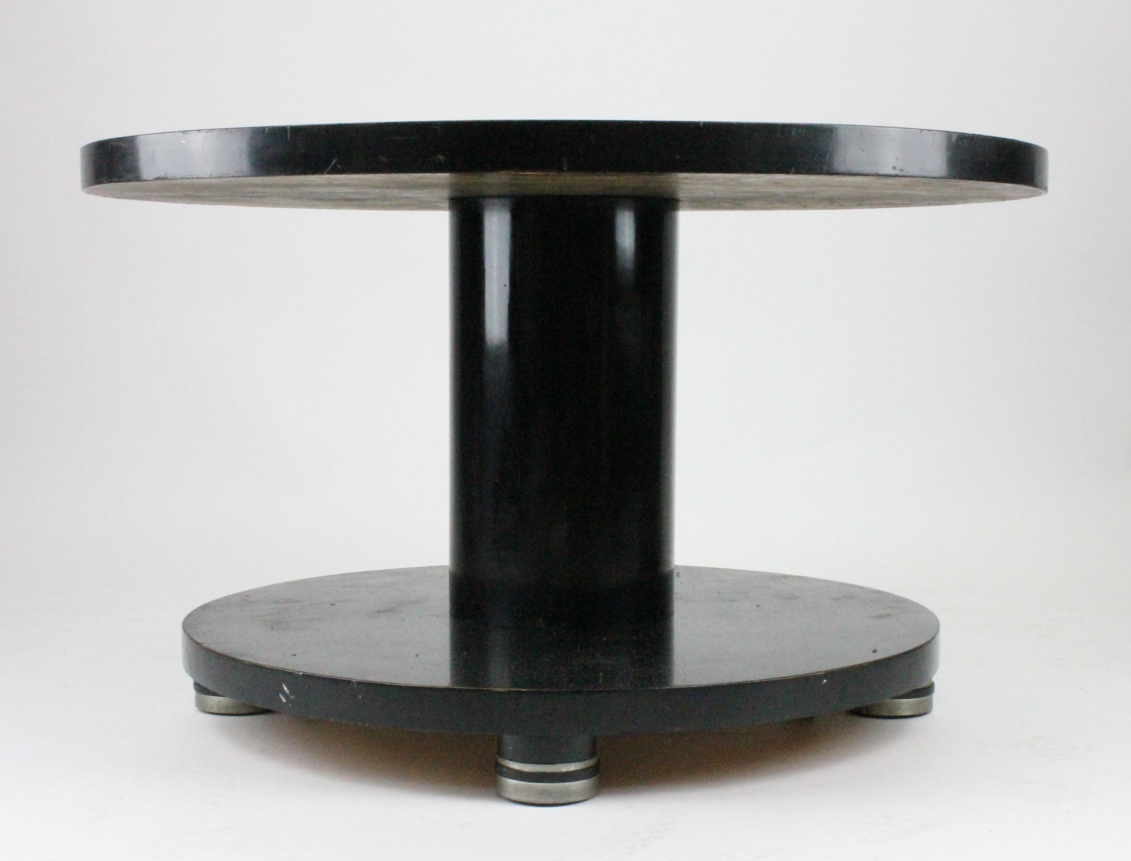 Alvar Andersson Table, 1933, Swedish, Black Painted with Pewter Inlays 3