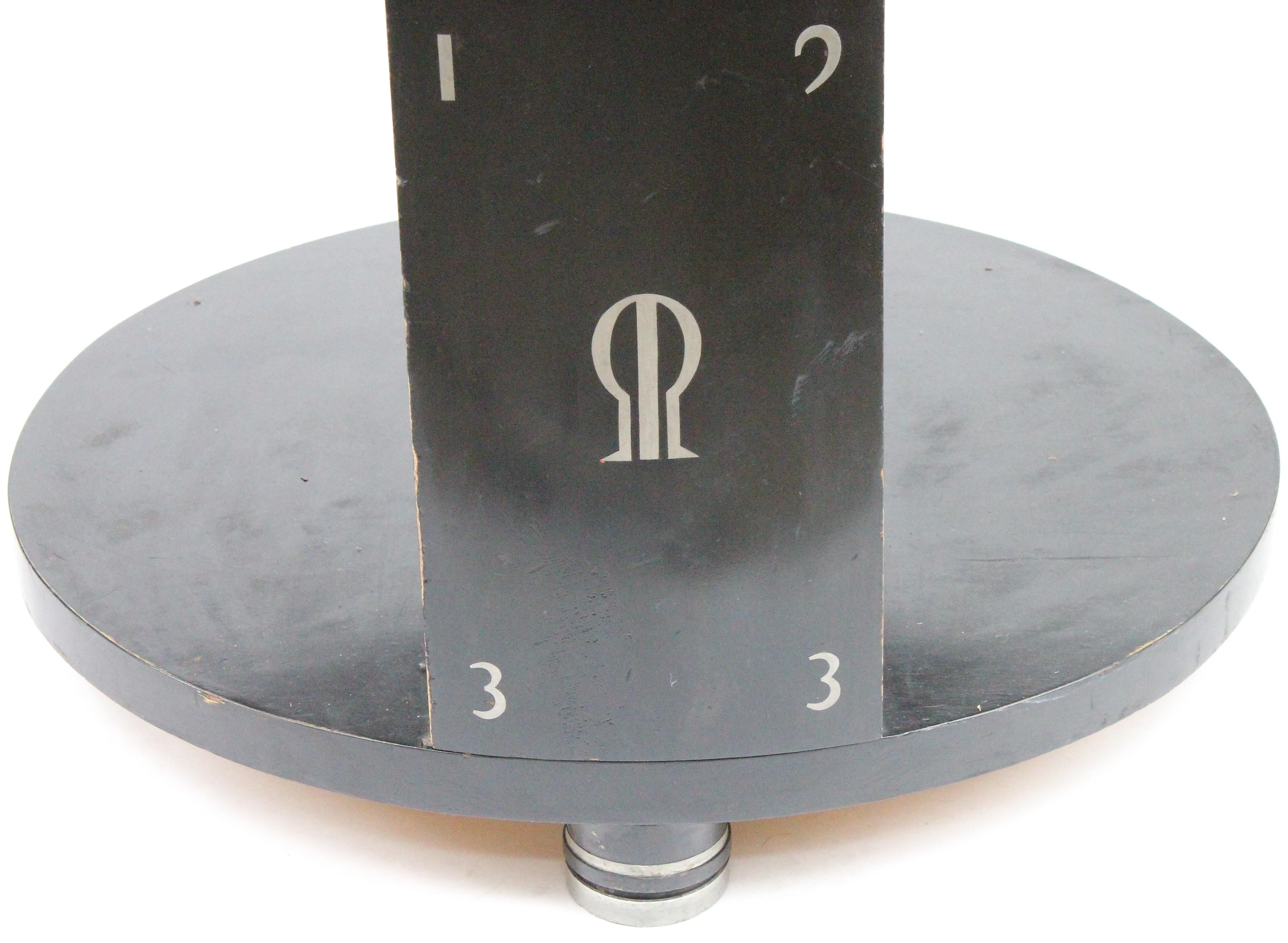 Mid-20th Century Alvar Andersson Table, 1933, Swedish, Black Painted with Pewter Inlays
