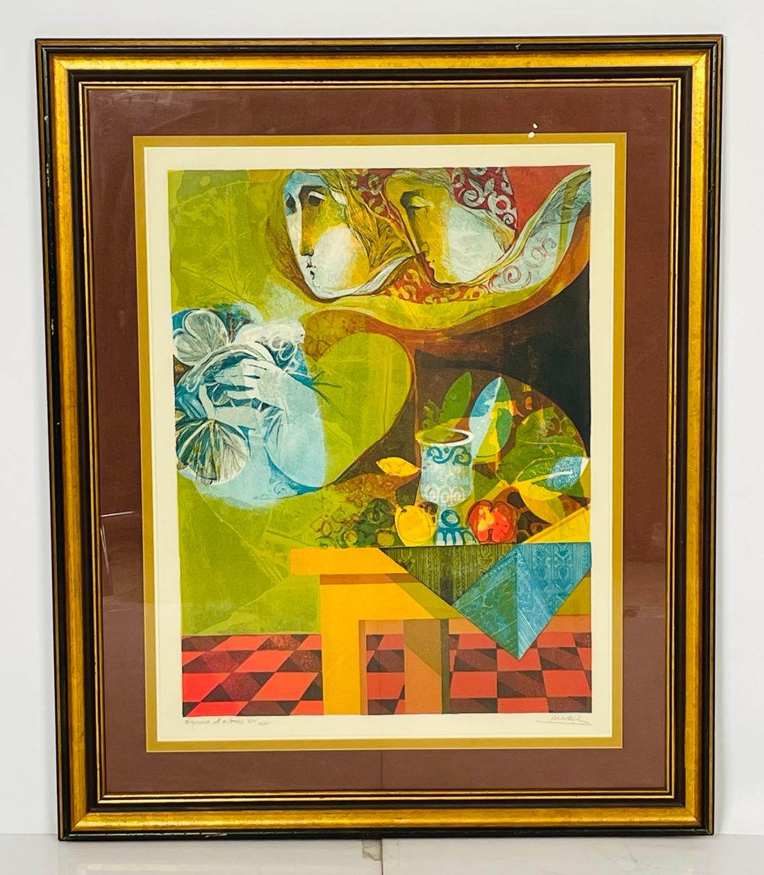 Àlvar Suñol Munoz-Ramos (Spanish, born 1935)
Intérieur Rêve (Interior Dream), late 20th century
Color lithograph on paper
Signed to the lower right margin
Artist proof edition numbered 14 of 25
From the artist’s Le Miracle Quotidien