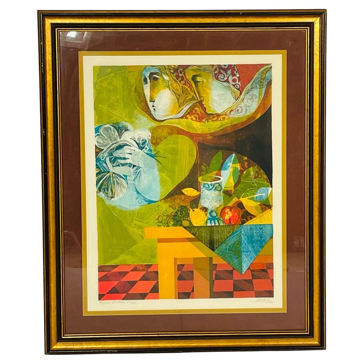Àlvar Suñol "Le Miracle Quotidien" Suite Color Lithograph "Intérieur Rêve" For Sale