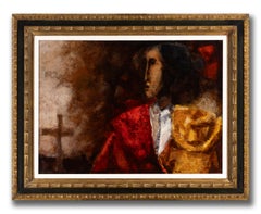Àlvar Suñol "La prière du torero" 1963 Large Spanish Modernist Oil Painting