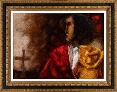 Àlvar Suñol "La prière du torero" 1963 Large Spanish Modernist Oil Painting